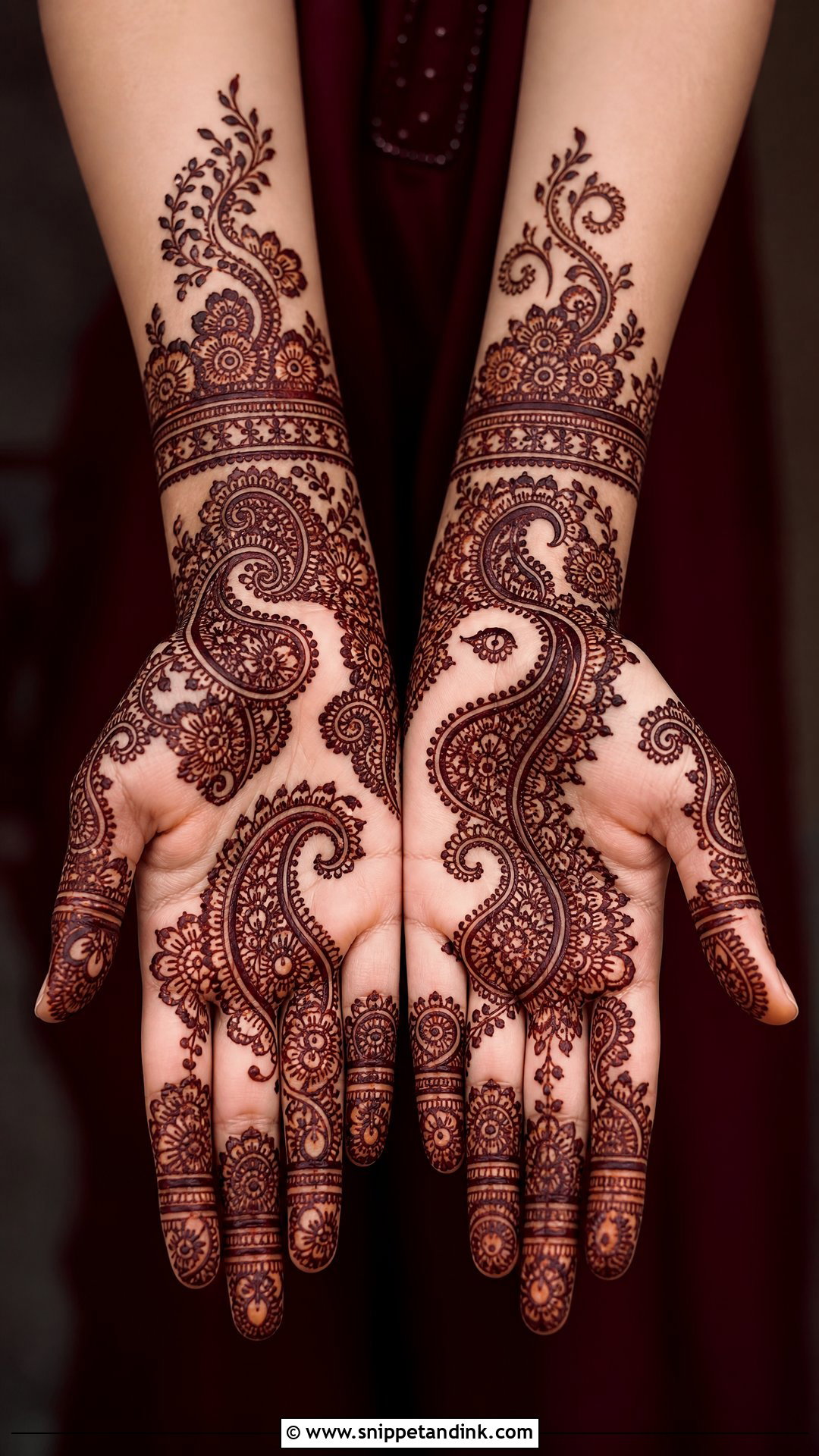 Cut Work Paisley Mehndi Design - Snippet and Ink - 30 Cut Work Mehndi Design Ideas