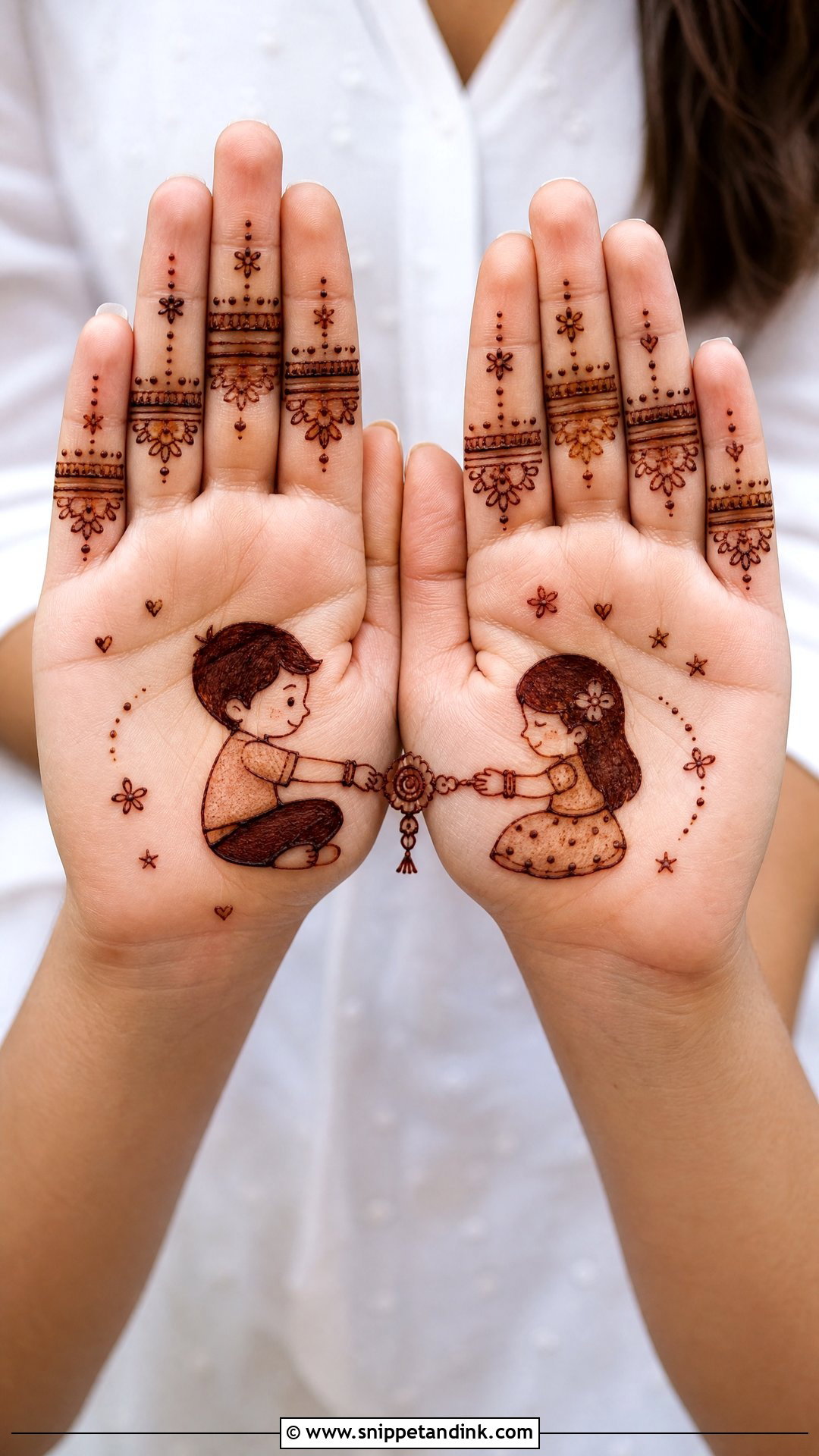 Cute Brother Sister Mehndi Design - Snippet and Ink - 20 Brother Sister Mehndi Design Ideas