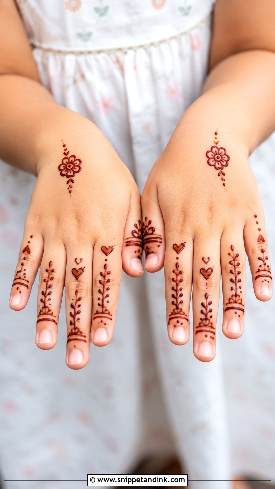 Cute Finger Mehndi Design for Kids - Snippet and Ink - 30 Very Easy Mehndi Designs for Kids