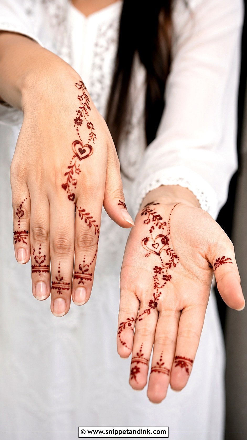 Cute Heart Mehndi Design - Snippet and Ink - 30 Heart Mehndi Designs