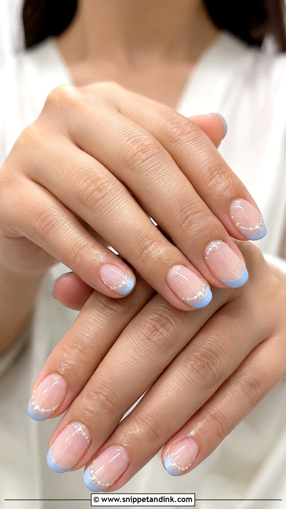Cute Wedding Blue Nails - Snippet and Ink - 20 Cute Nails for Wedding