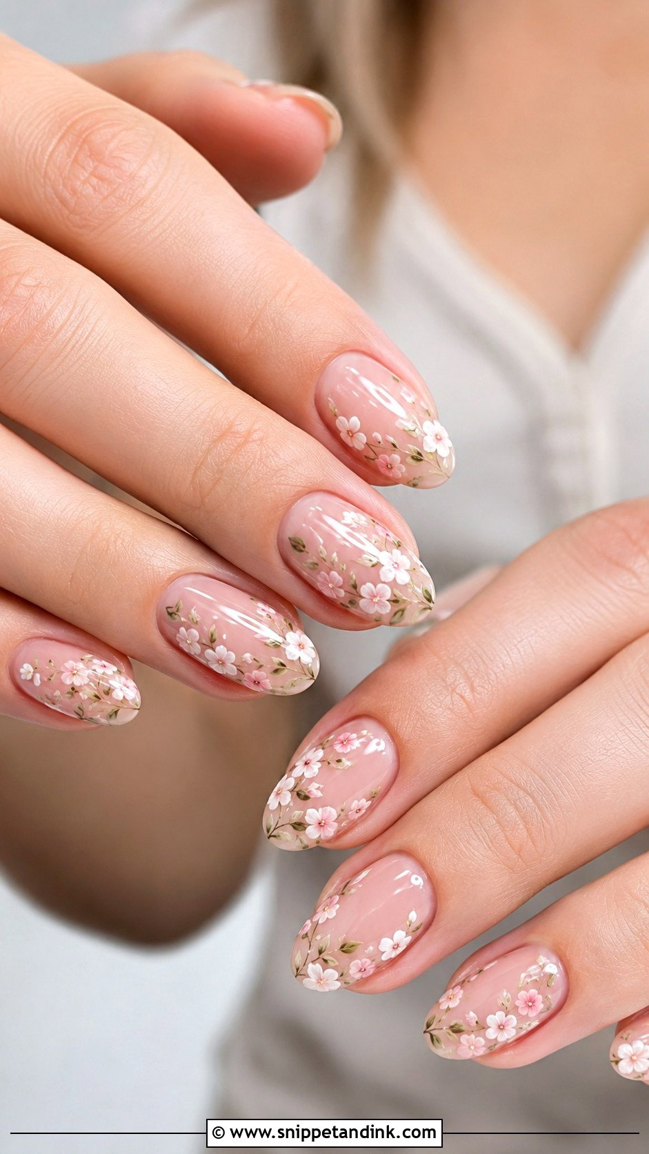 Cute Wedding Floral Nails - Snippet and Ink - 20 Cute Nails for Wedding