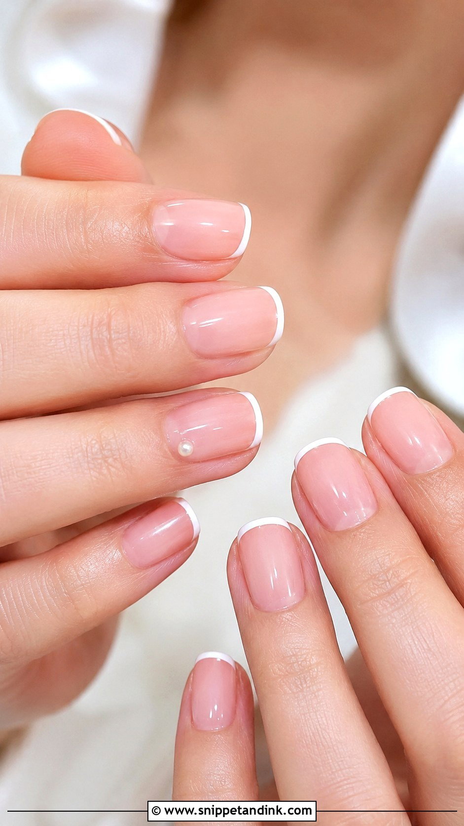 Cute Wedding French Tip Nails - Snippet and Ink - 20 Cute Nails for Wedding