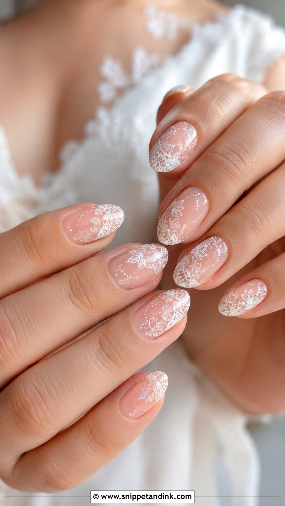 Cute Wedding Lace Nails - Snippet and Ink - 20 Cute Nails for Wedding