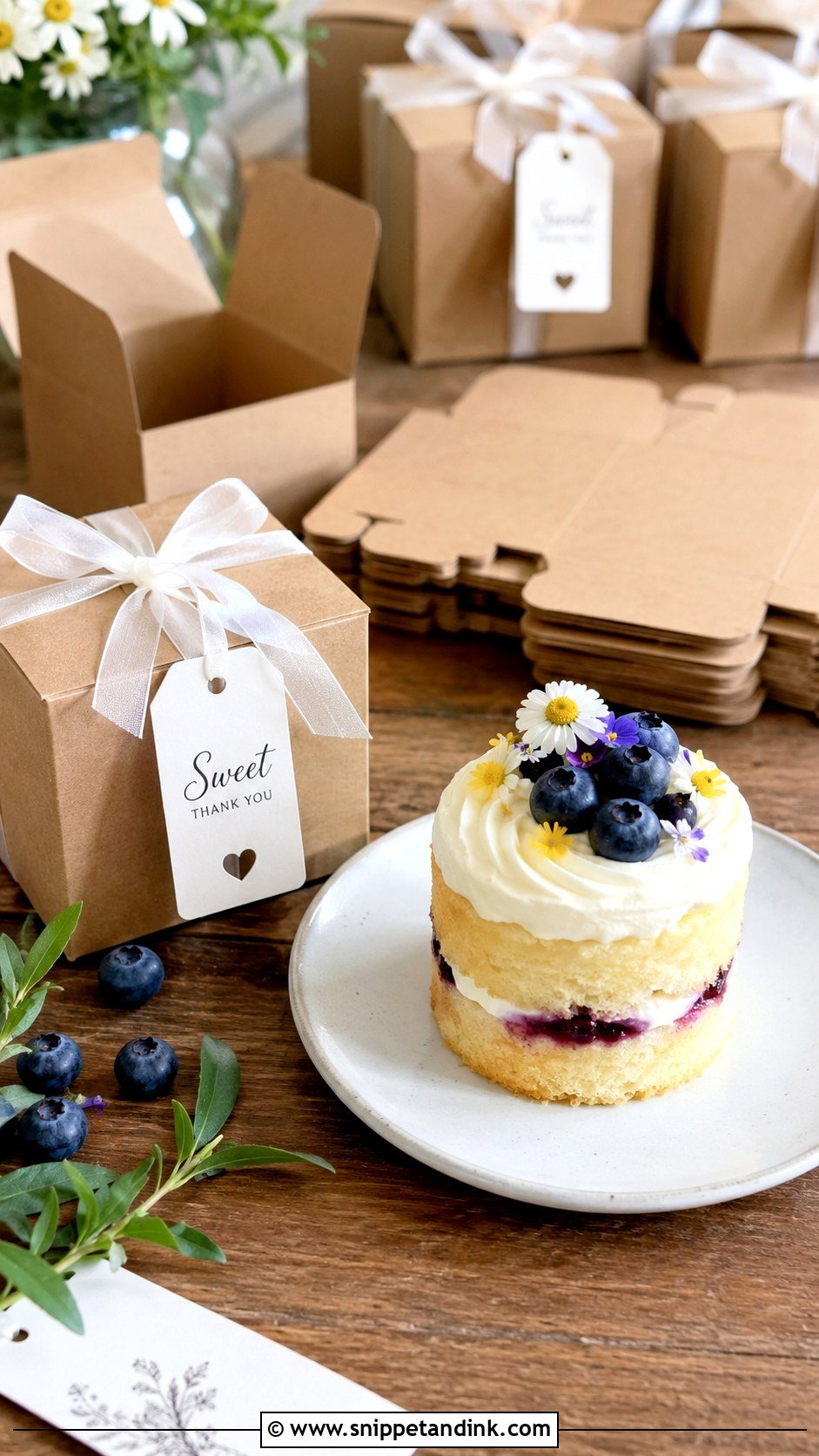 DIY Wedding Cake Favor Box - Snippet and Ink - 20 Wedding Cake Favor Boxes