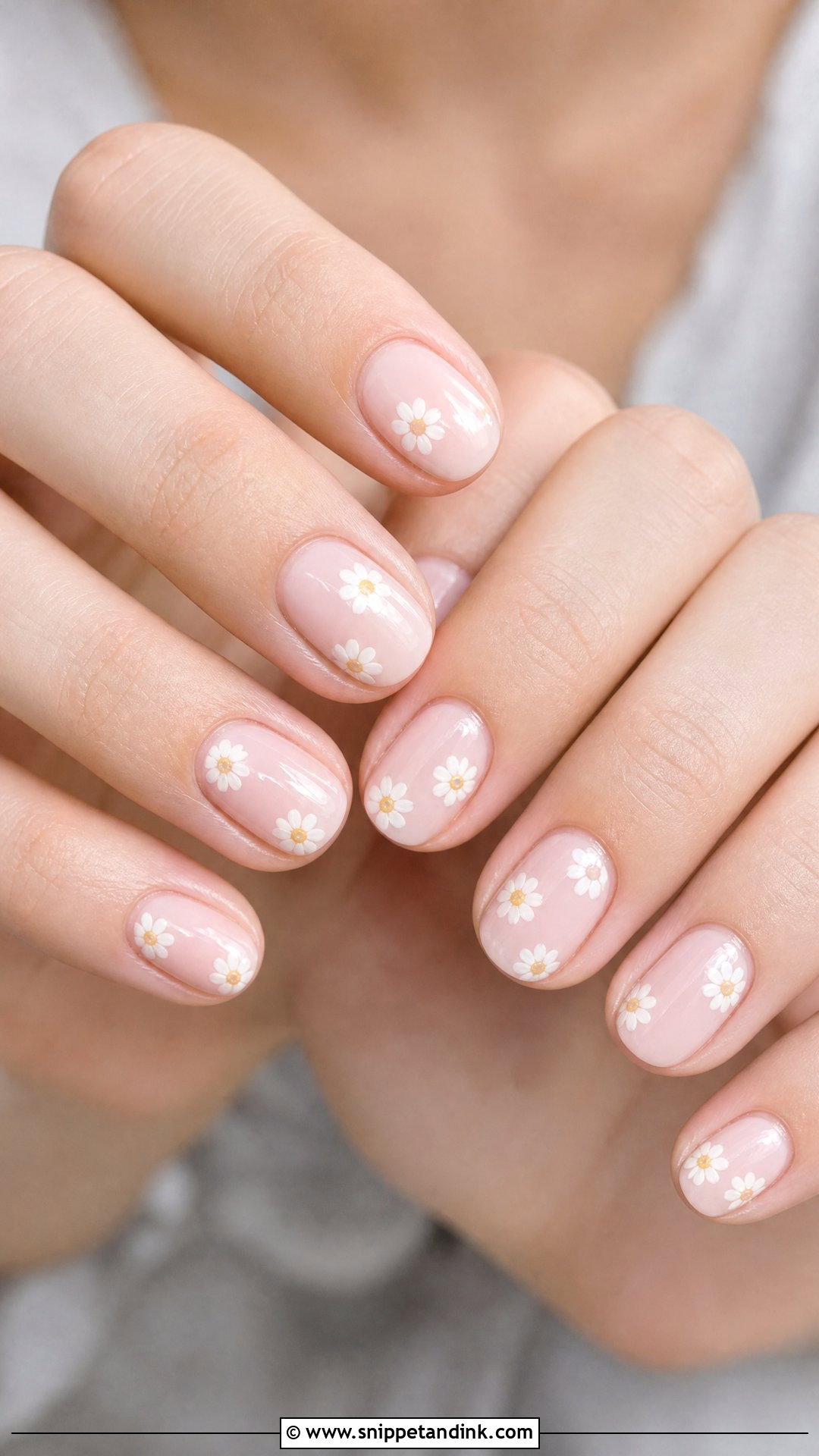 Dainty Daisy Bridal Nails - Snippet and Ink - 25 Fun Bridal Nails