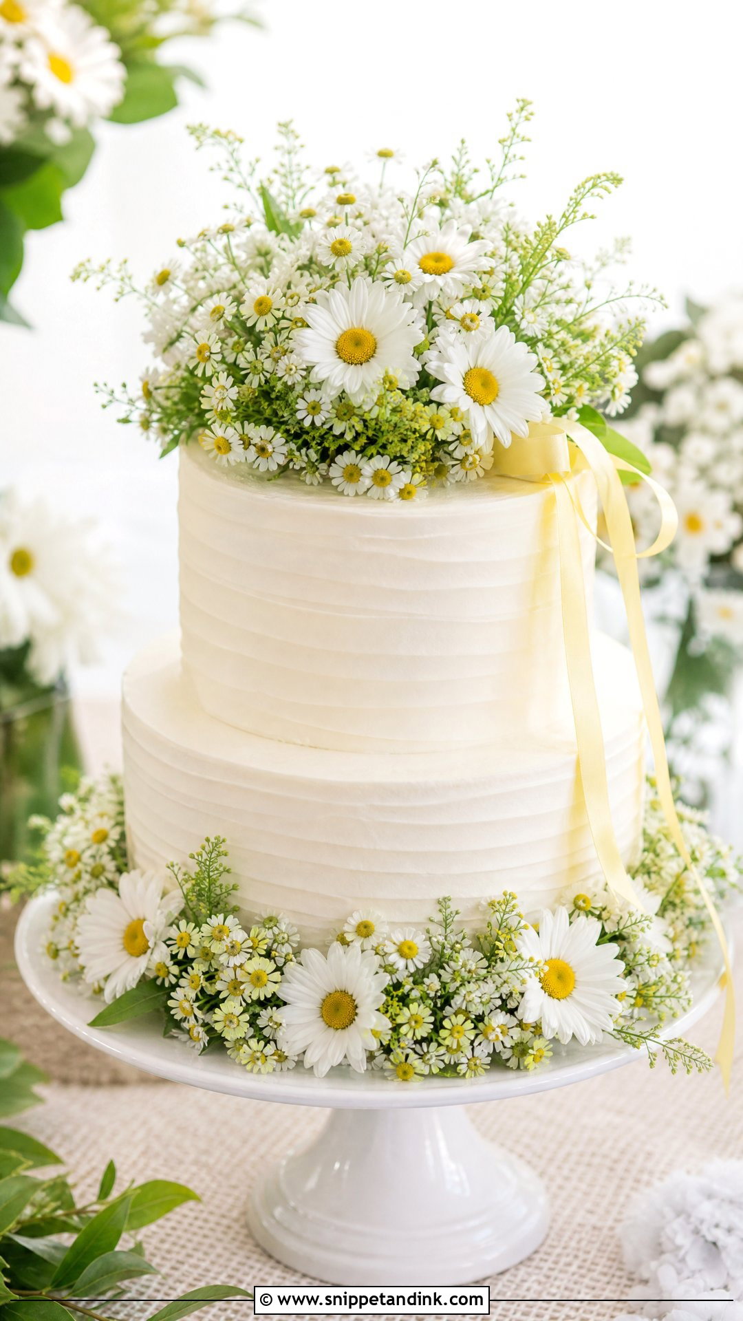 Daisy Bouquet Wedding Cake - Snippet and Ink - 30 Cake Bouquet Ideas for Wedding