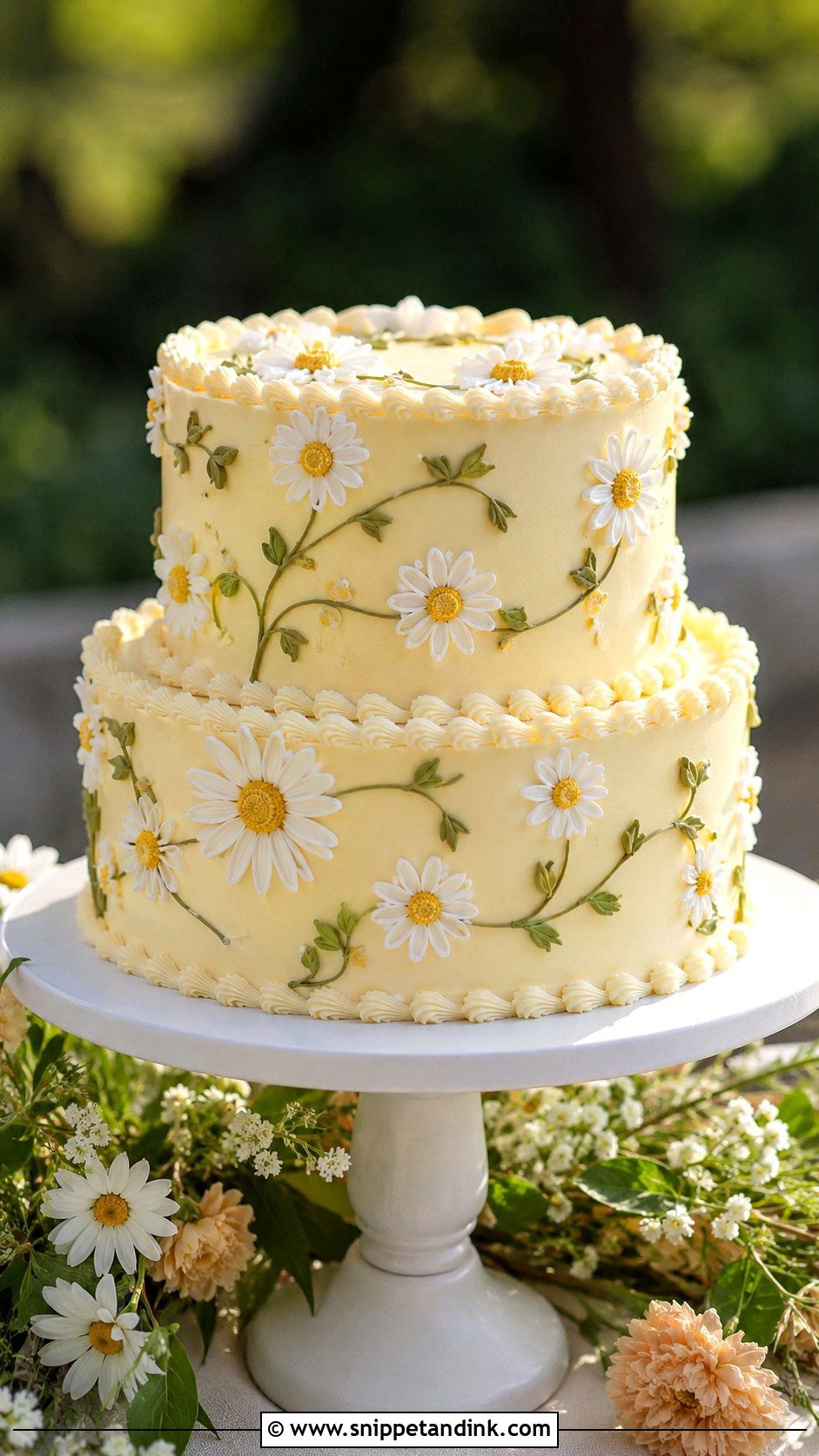 Daisy Wedding Cake - Snippet and Ink - 20 Groovy Wedding Cake Ideas