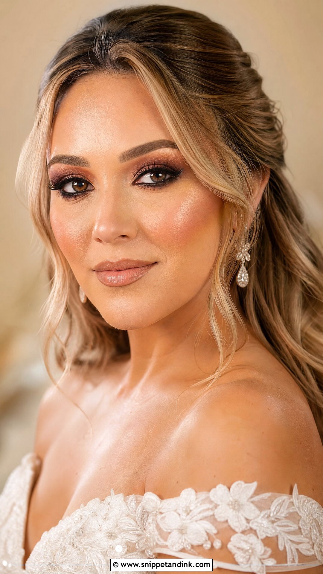 Dark Bridal Makeup With Brown Smokey Eye - Snippet and Ink - 20 Dark Bridal Makeup Ideas