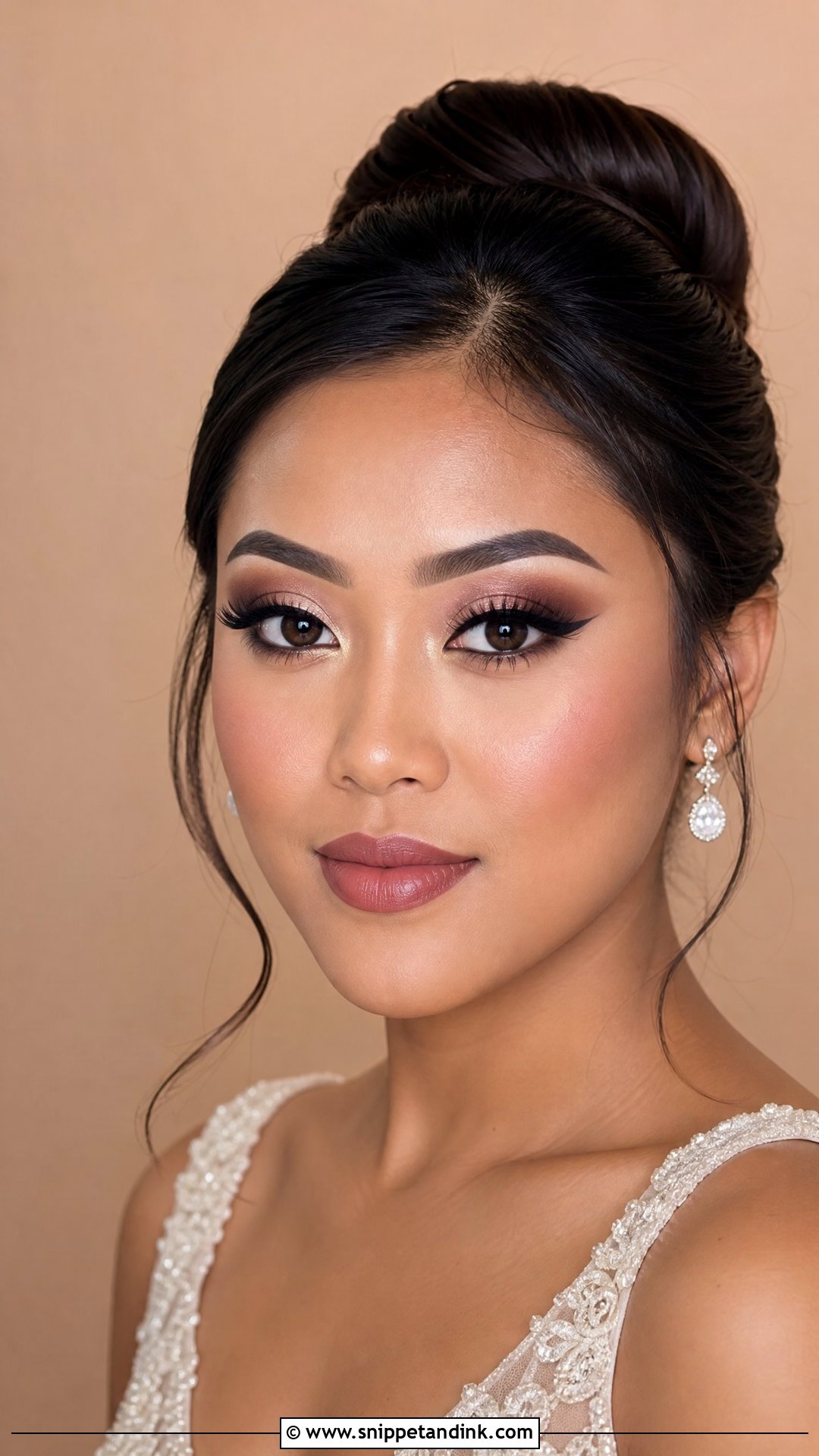 Dark Bridal Makeup With Cut Crease - Snippet and Ink - 20 Dark Bridal Makeup Ideas