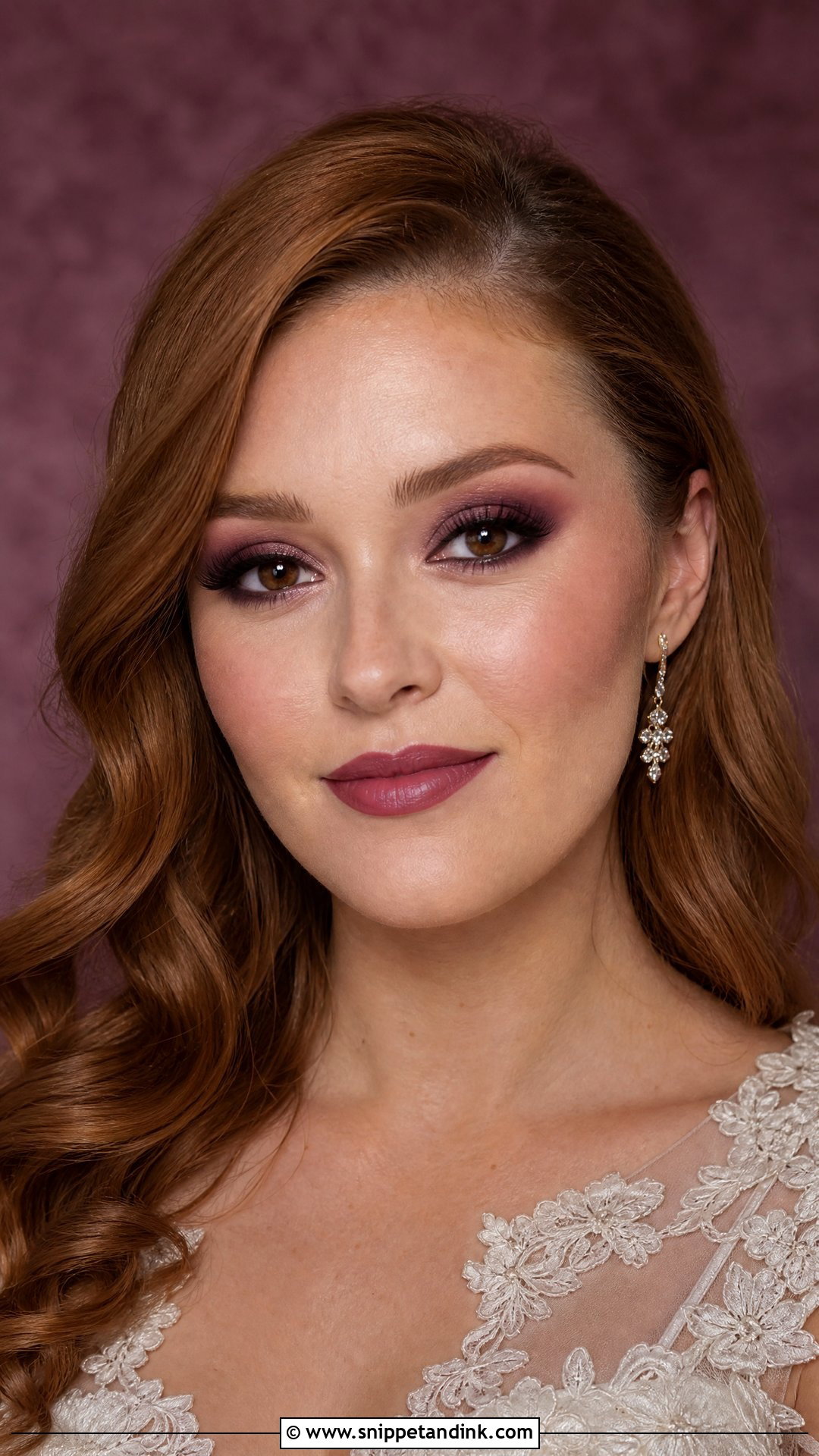 Dark Bridal Makeup With Plum Eyeshadow - Snippet and Ink - 20 Dark Bridal Makeup Ideas