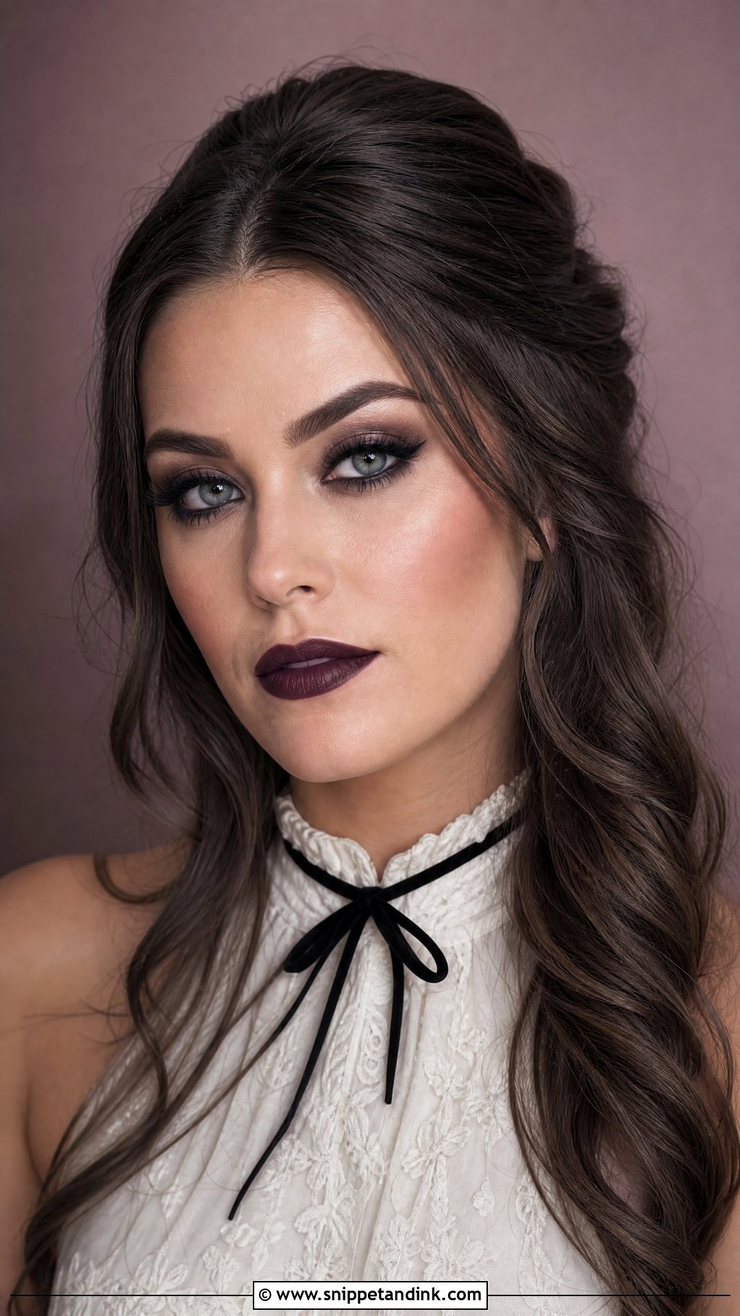 Dark Bridal Makeup With Soft Goth Look - Snippet and Ink - 20 Dark Bridal Makeup Ideas