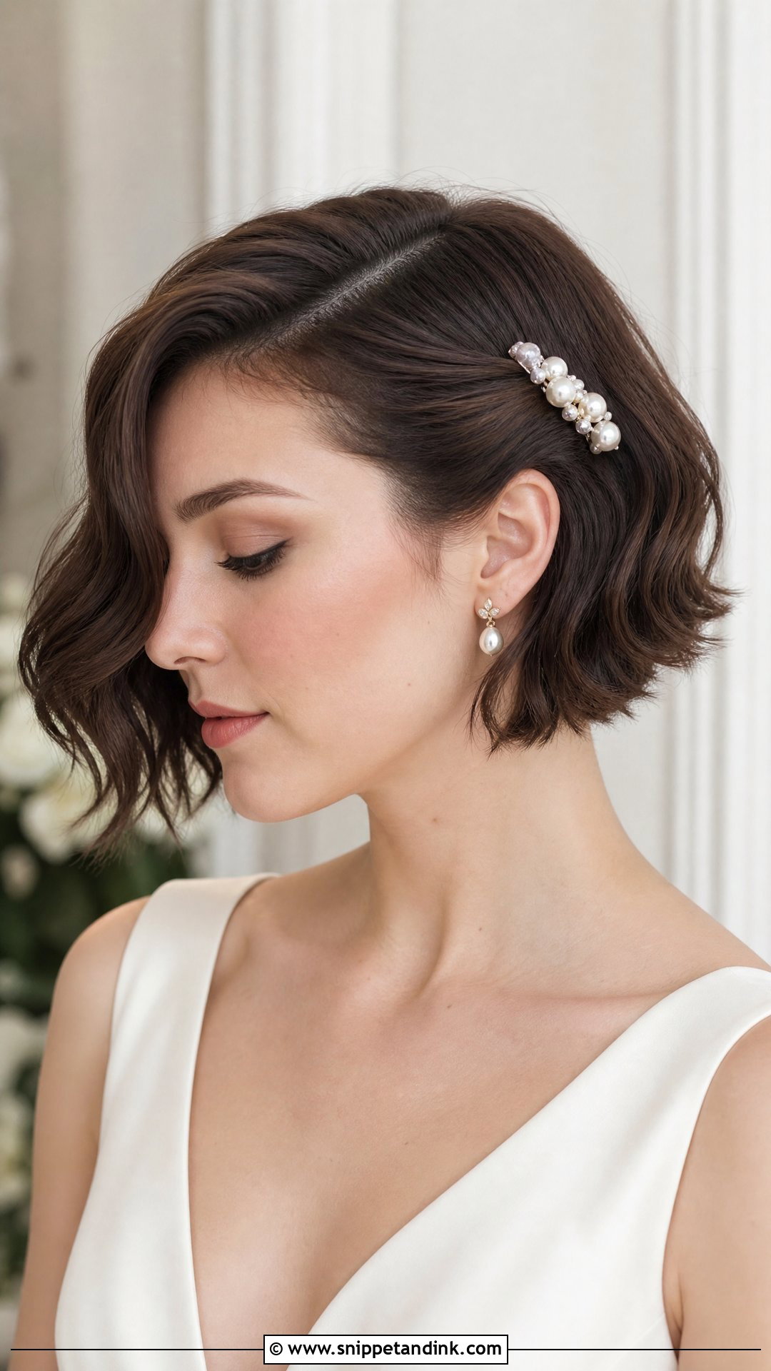 Dark Bridal Short Hair - Snippet and Ink - 15 Dark Bridal Hair Ideas