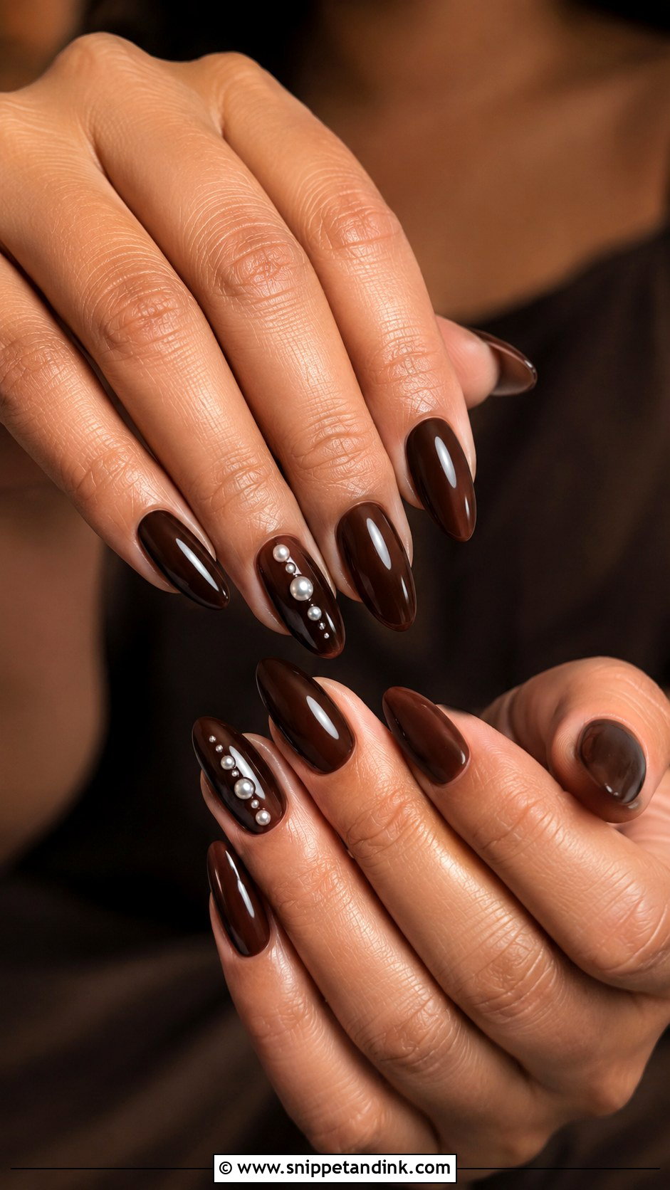 Dark Chocolate Bridal Nails - Snippet and Ink - 20 Dark Bridal Nails