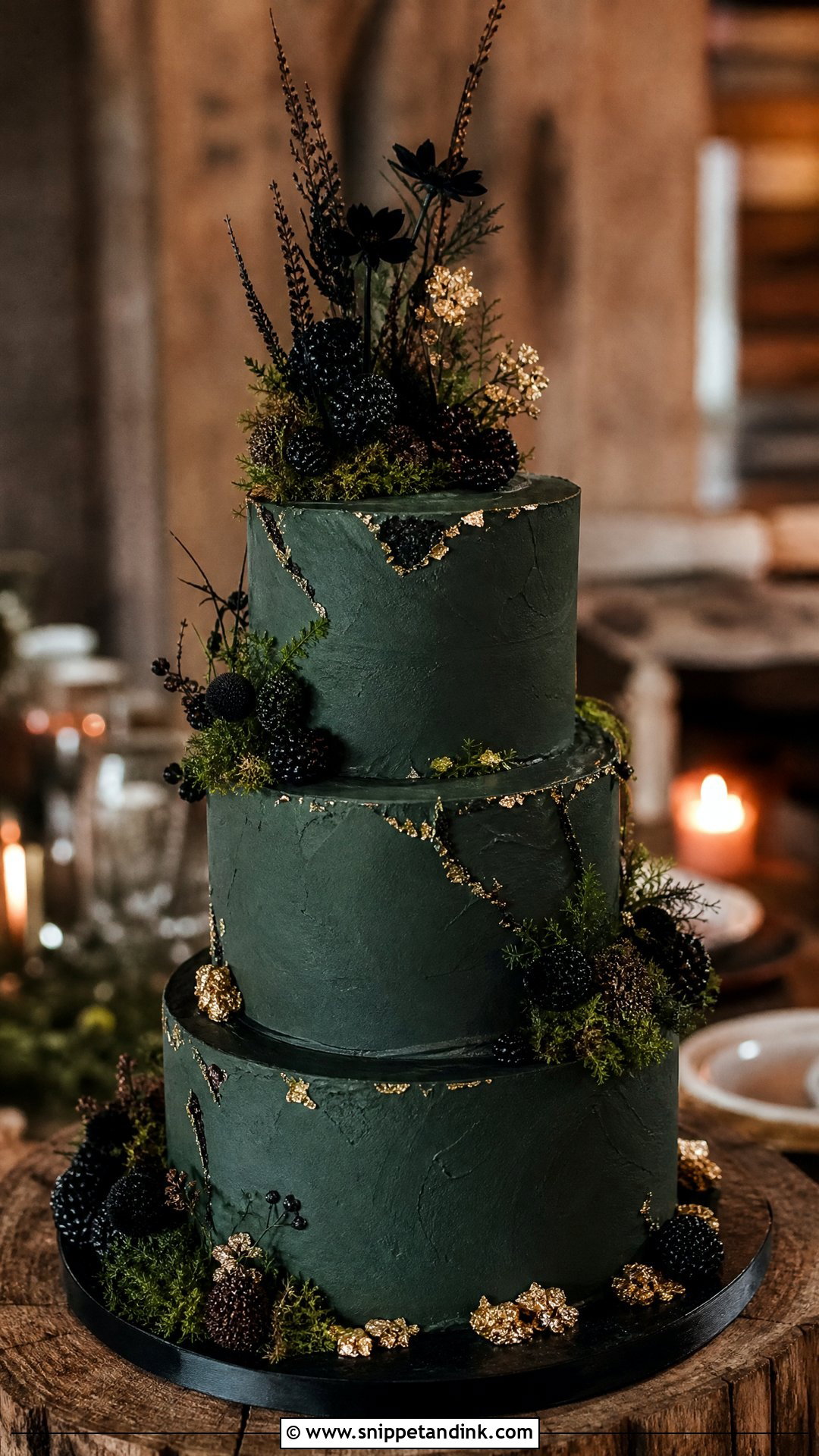 Dark Forest Wedding Cake - Snippet and Ink - 25 Forest Theme Cake Ideas for Wedding