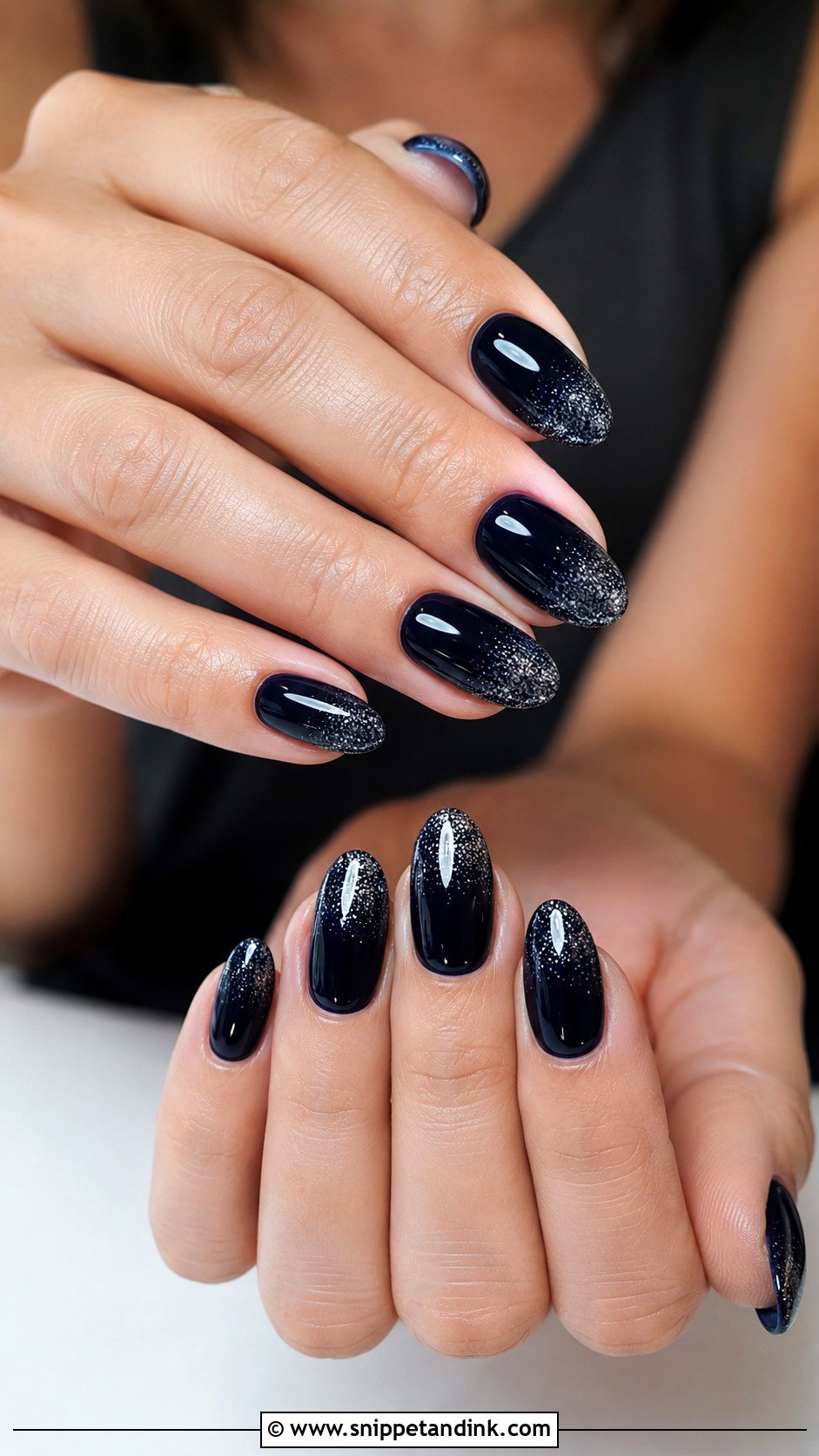 Dark Glitter Wedding Nails - Snippet and Ink - 20 Dark Wedding Nails for Bride