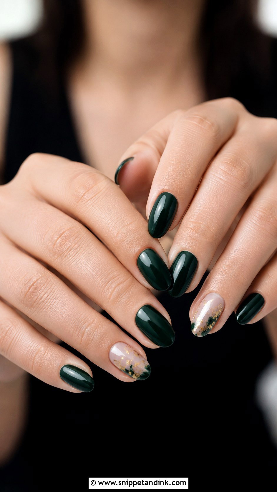 Dark Green Bridal Nails - Snippet and Ink - 20 Dark Bridal Nails