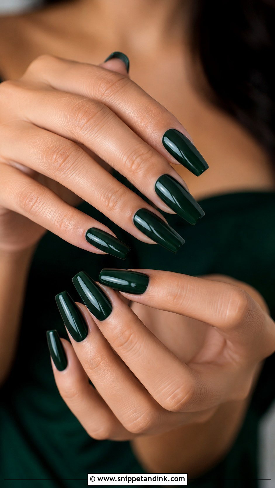 Dark Green Bridesmaid Nails - Snippet and Ink - 20 Green Bridesmaid Nails