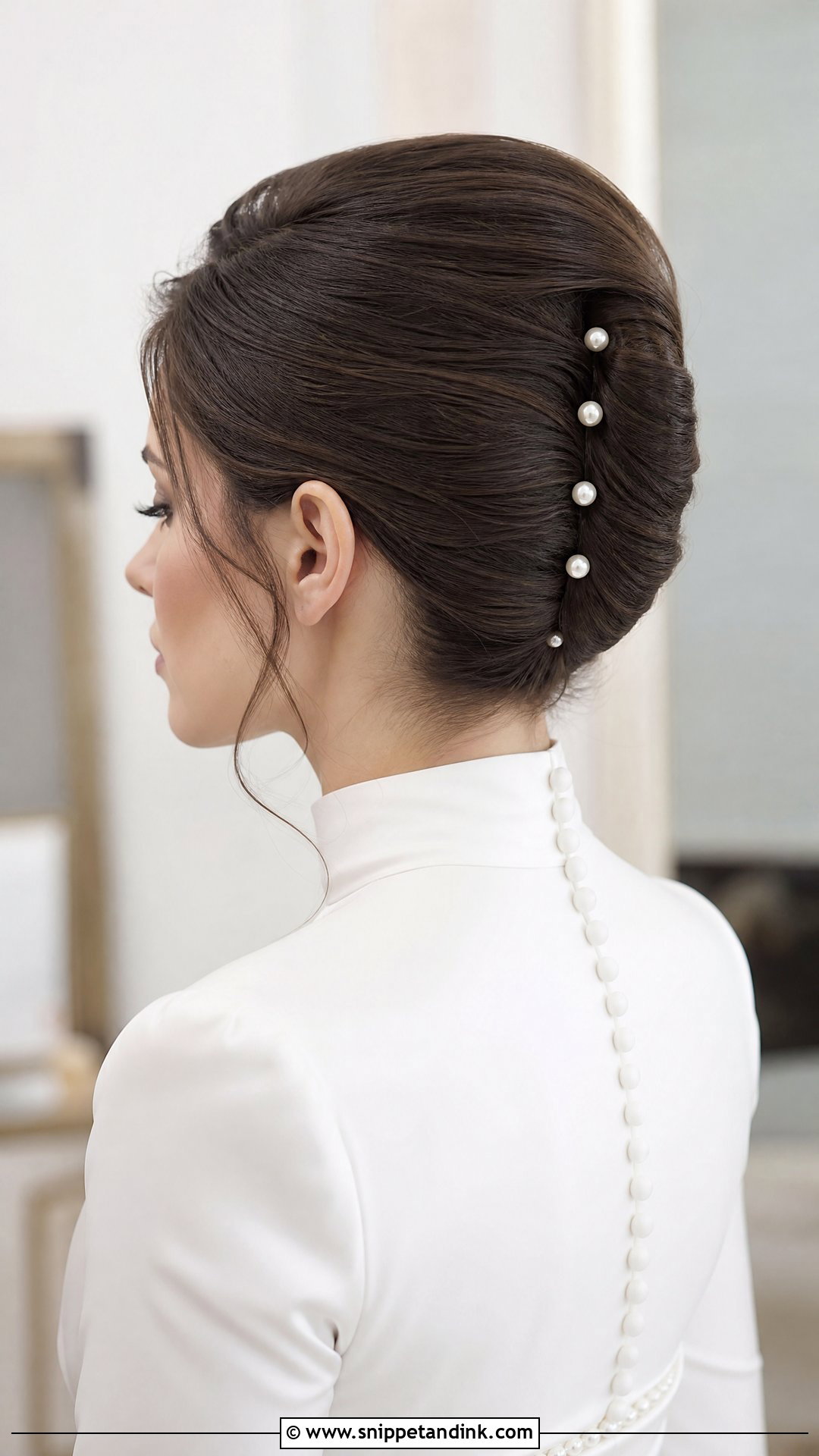 Dark Hair Bridal French Twist - Snippet and Ink - 15 Dark Hair Bridal Hairstyles