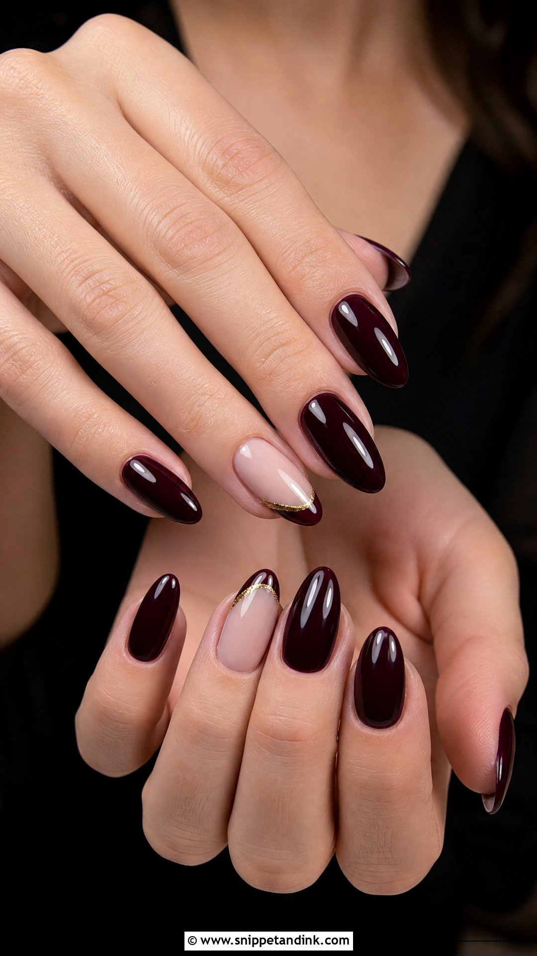 Dark Maroon Wedding Nails - Snippet and Ink - 25 Maroon Wedding Nail Art Ideas
