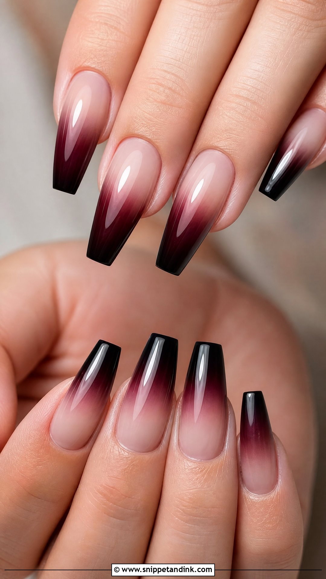 Dark Ombre Wedding Nails - Snippet and Ink - 25 Dark Wedding Nails