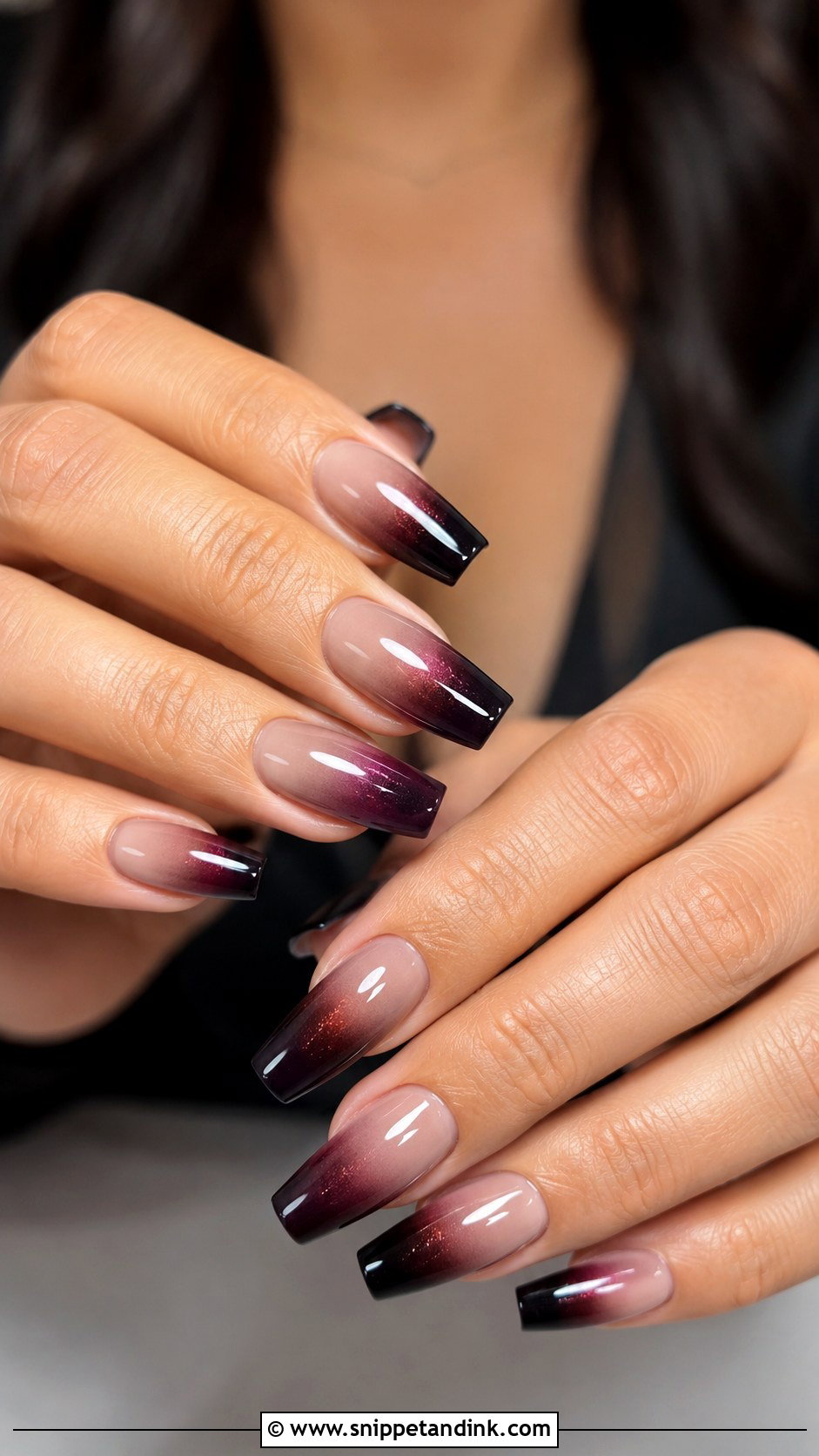 Dark Ombre Wedding Nails - Snippet and Ink - 20 Dark Wedding Nails for Bride
