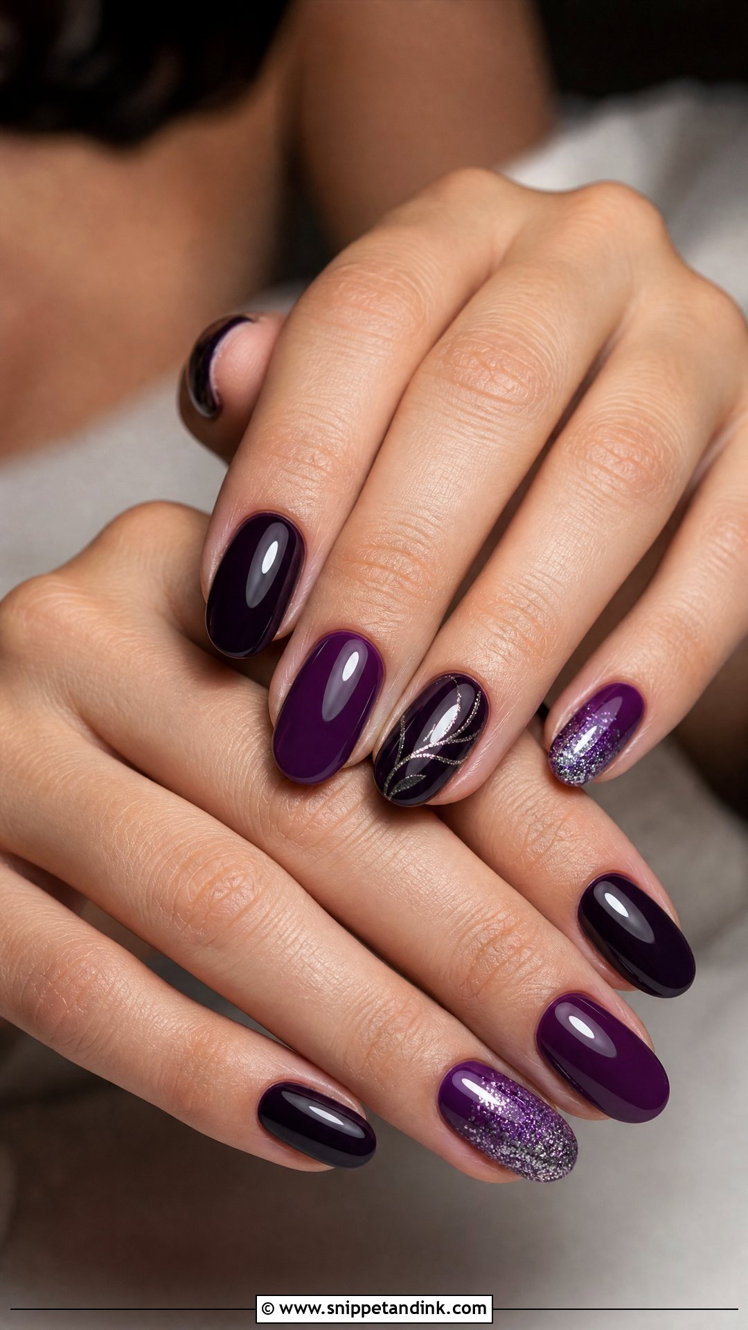 Dark Purple Wedding Nails - Snippet and Ink - 25 Purple Wedding Nails