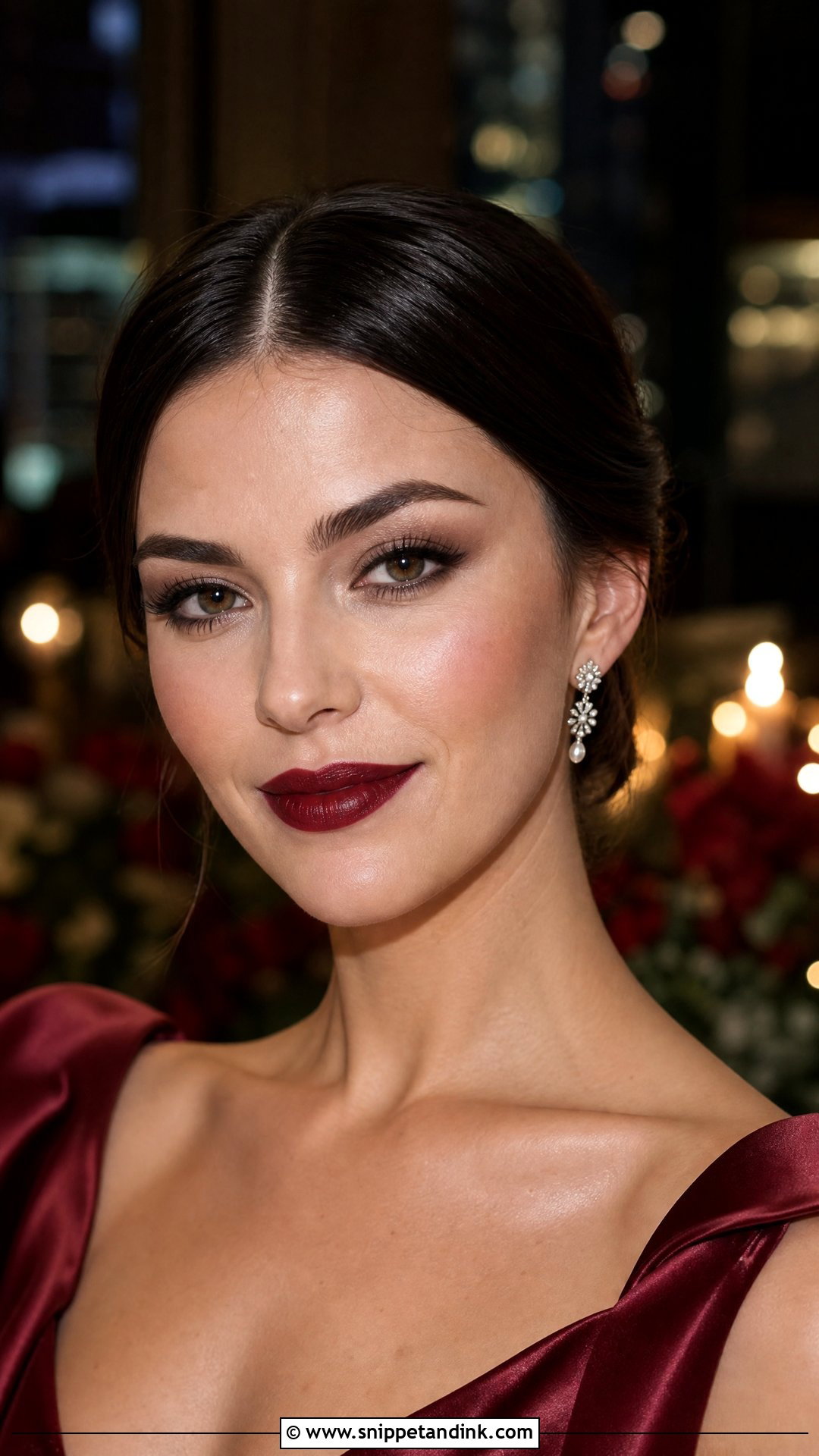 Dark Red Wedding Makeup - Snippet and Ink - 20 Wedding Makeup with Red Lips
