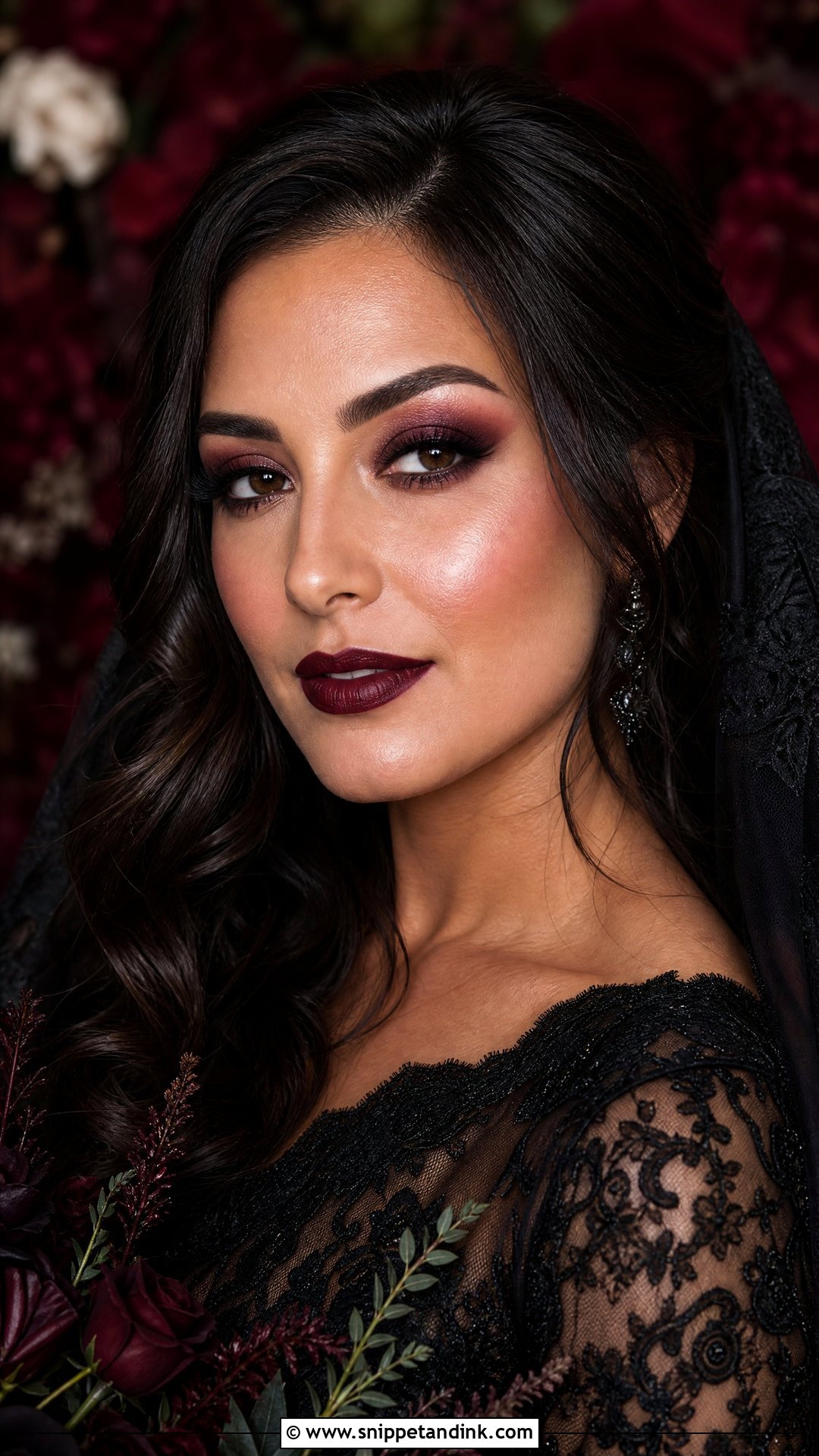 Dark Romantic Bridal Makeup - Snippet and Ink - 20 Gothic Wedding Makeup Brides