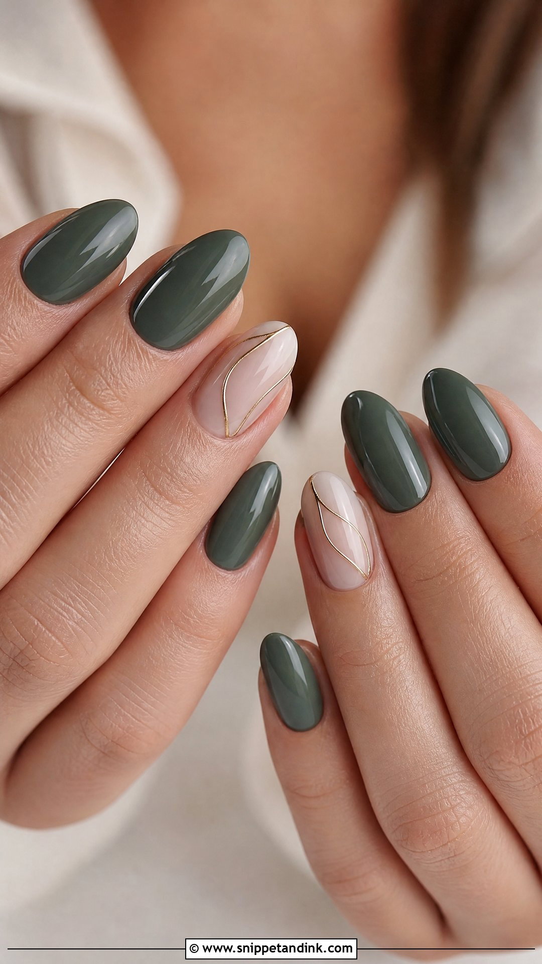 Dark Sage Green Wedding Nails - Snippet and Ink - 25 Sage Green Wedding Nails