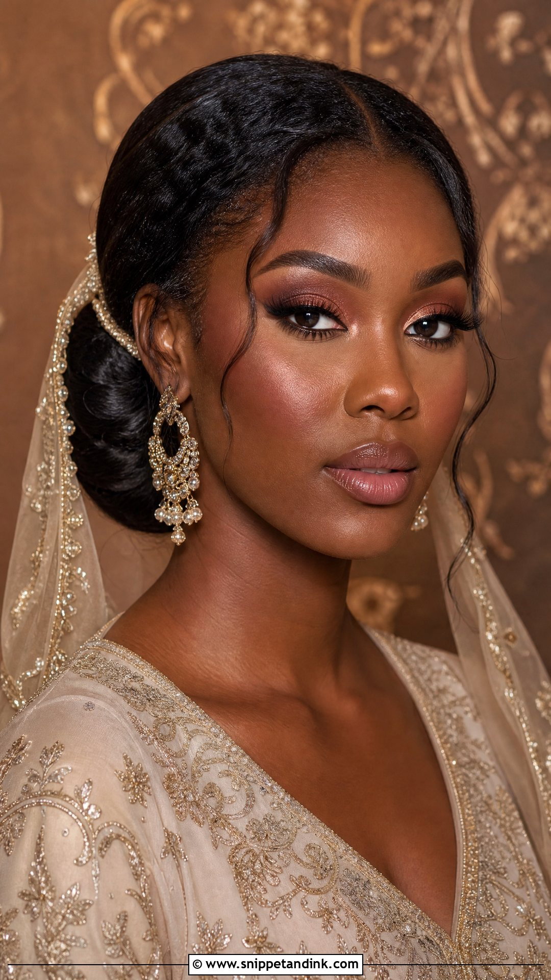 Dark Skin Nikkah Bridal Makeup - Snippet and Ink - 20 Nikkah Bridal Makeup Looks