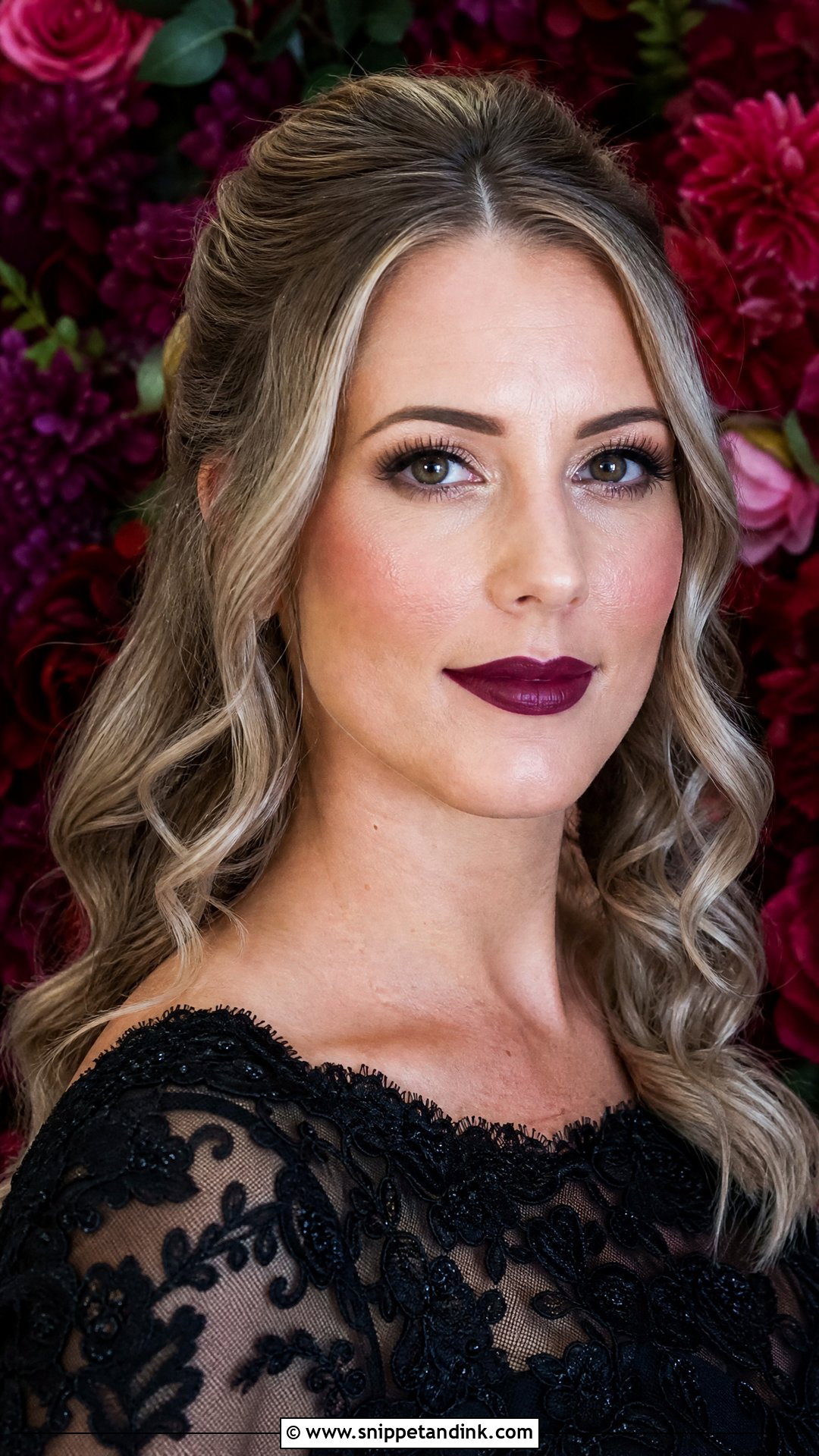 Dark Wedding Makeup With Berry Lip - Snippet and Ink - 25 Dark Wedding Makeup Ideas