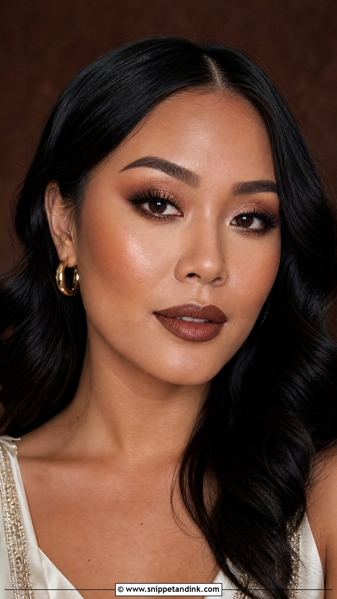 Dark Wedding Makeup With Brown Lip - Snippet and Ink - 20 Dark Wedding Makeup Brides