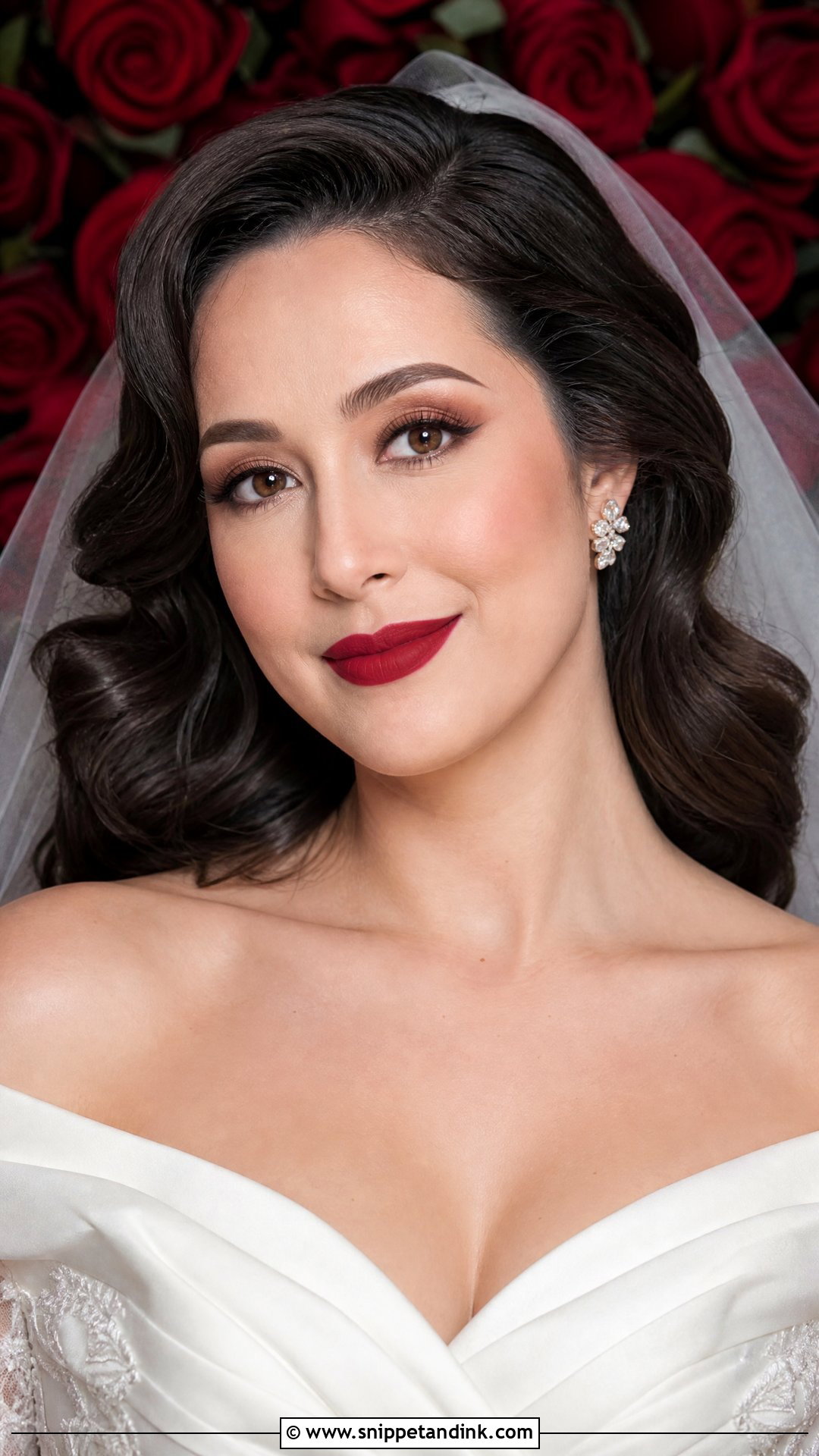 Dark Wedding Makeup With Red Lip - Snippet and Ink - 25 Dark Wedding Makeup Ideas