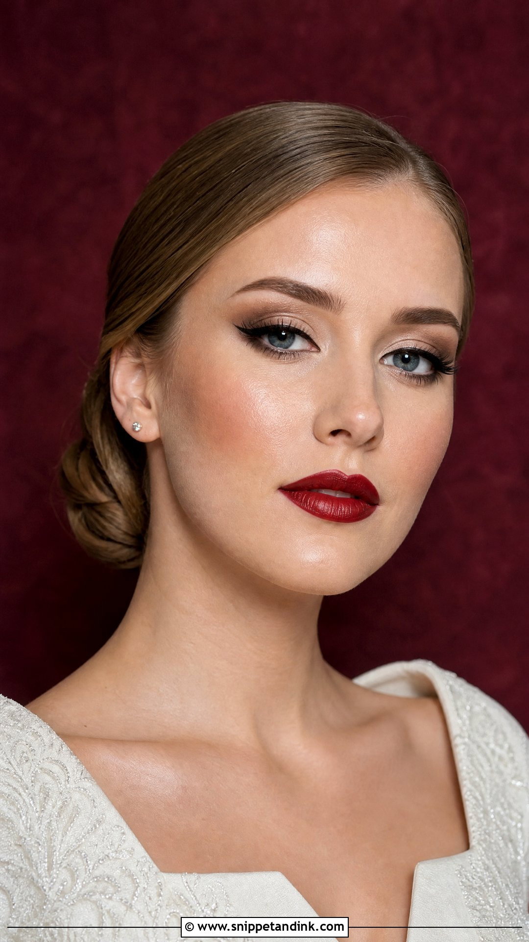 Dark Wedding Makeup With Red Lip - Snippet and Ink - 20 Dark Wedding Makeup Brides