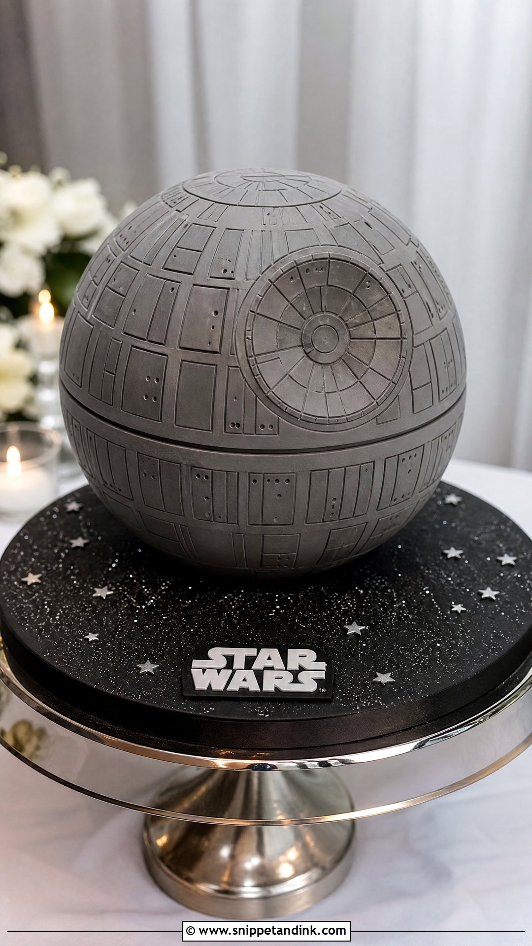 Death Star Groom Cake - Snippet and Ink - 25 Star Wars Groom Cake Ideas