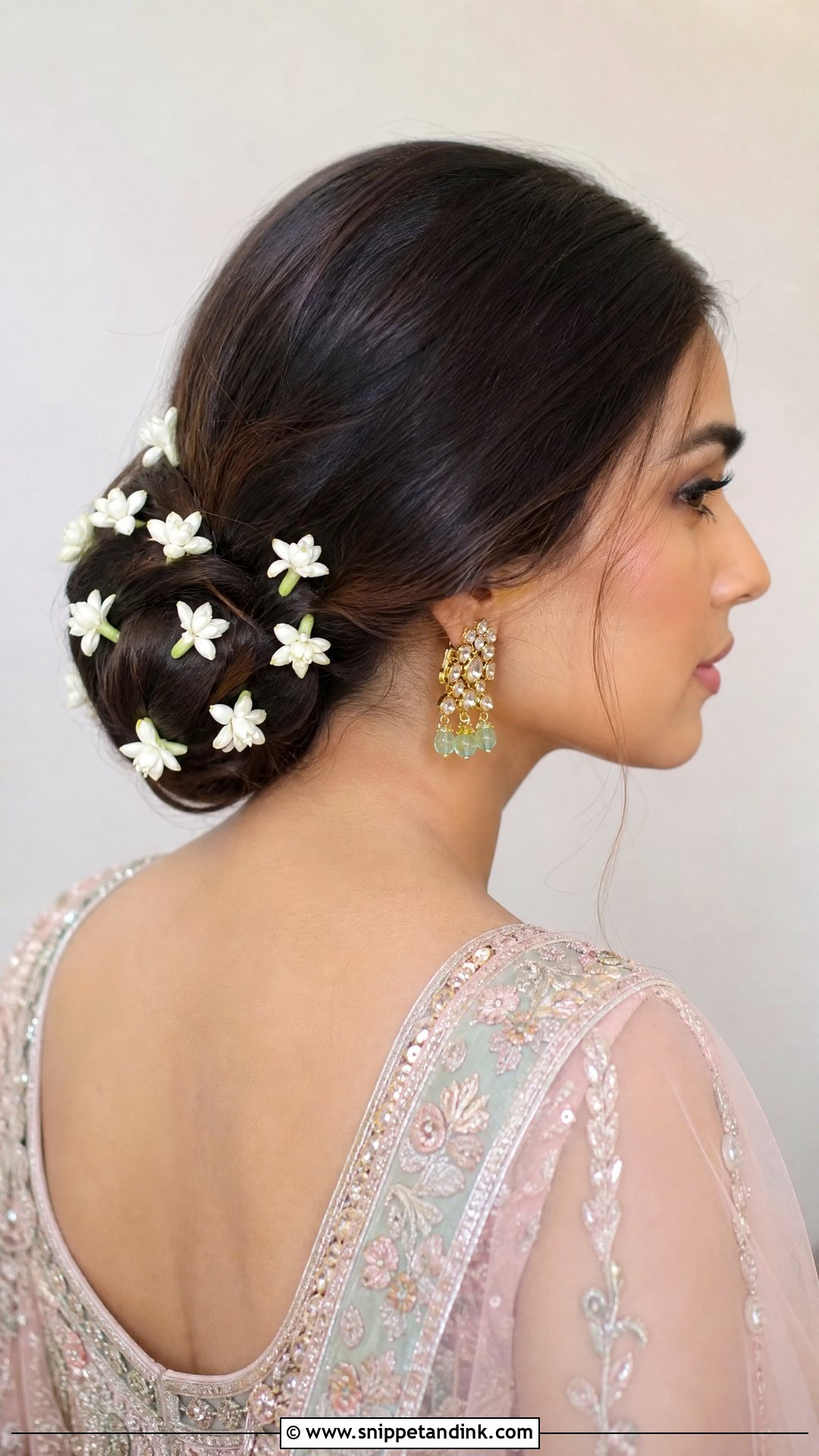 Deconstructed Gajra Hairstyle - Snippet and Ink - 20 Hair Gajra Ideas