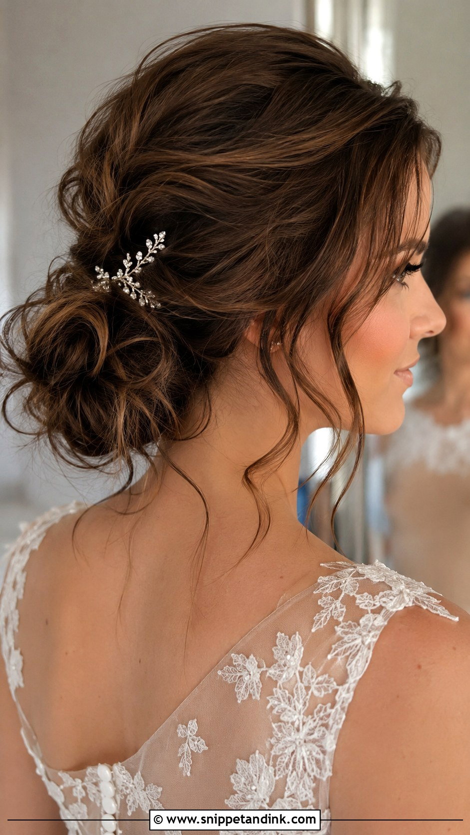 Deconstructed Low Bun With Face Frame - Snippet and Ink - 20 Edgy Wedding Hair Ideas