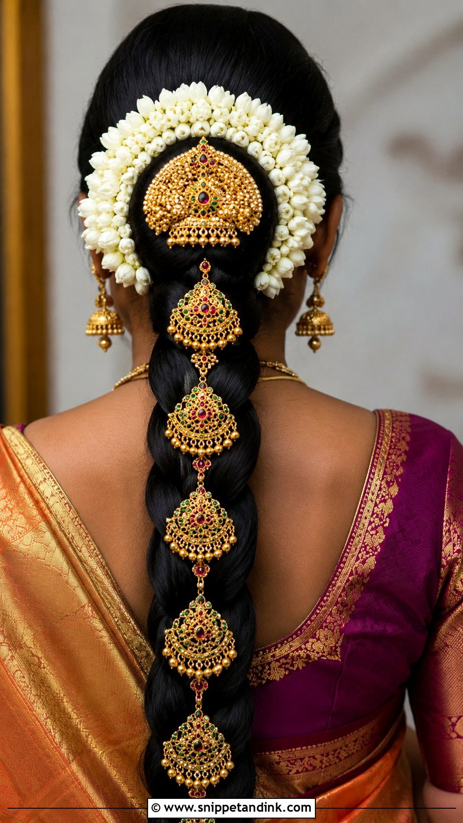 Decorated Single Braid - Snippet and Ink - 25 Asian Wedding Hairstyles