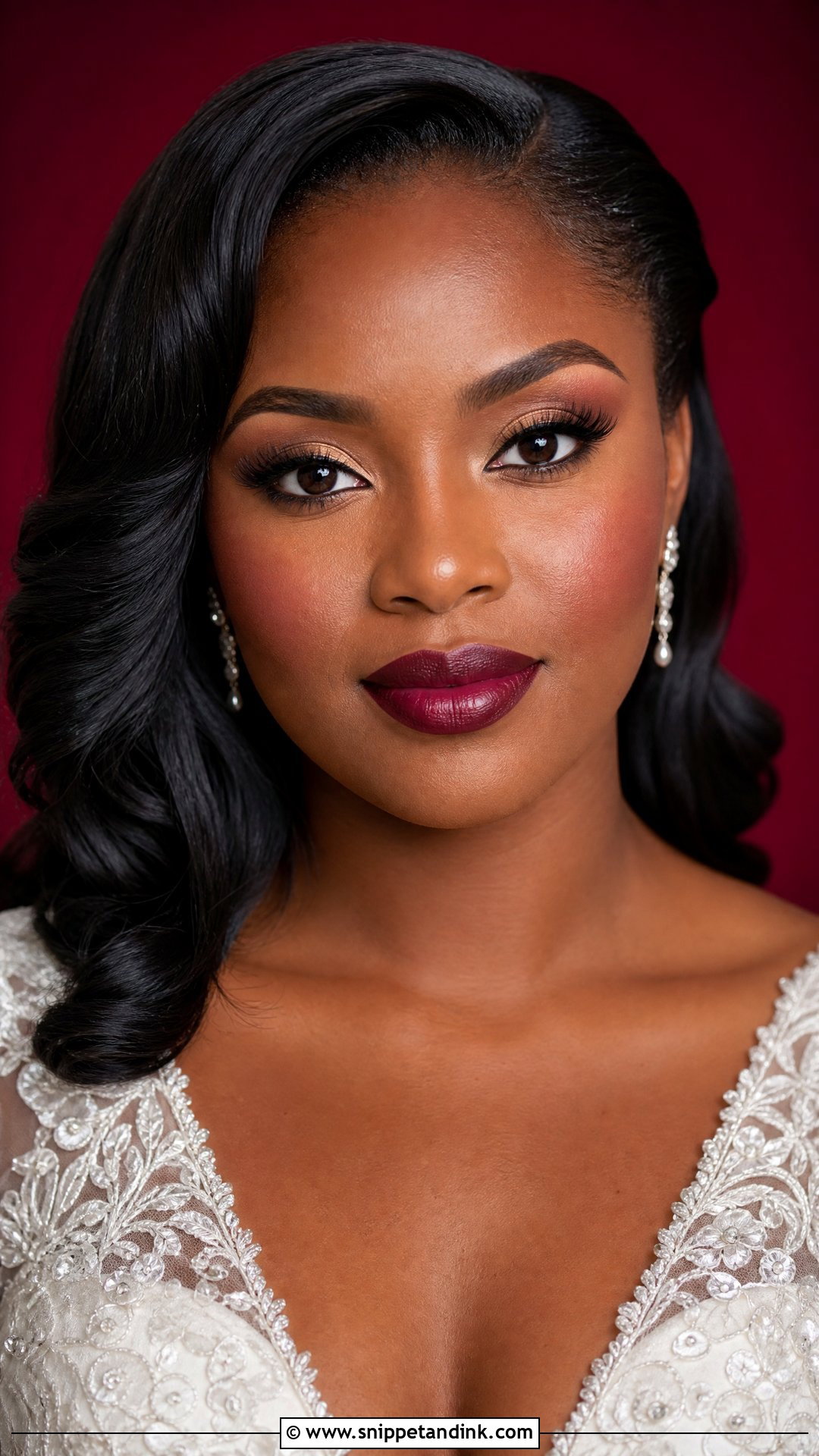 Deep Berry Wedding Lip Combo - Snippet and Ink - 20 Wedding Lip Combo Ideas
