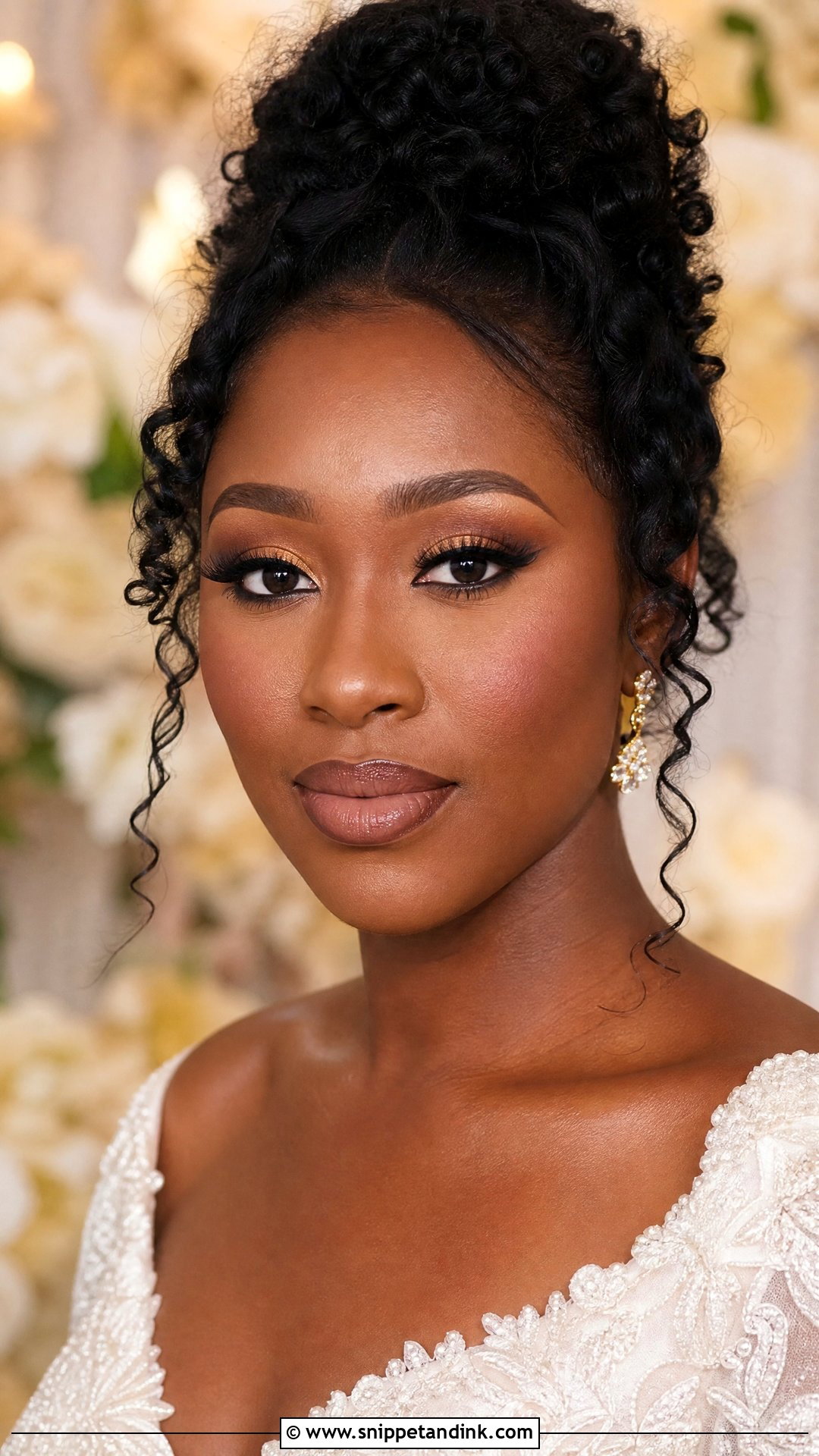 Deep Nude Bridal Lip Combo With Soft Matte Makeup - Snippet and Ink - 25 Bridal Lip Combo Ideas