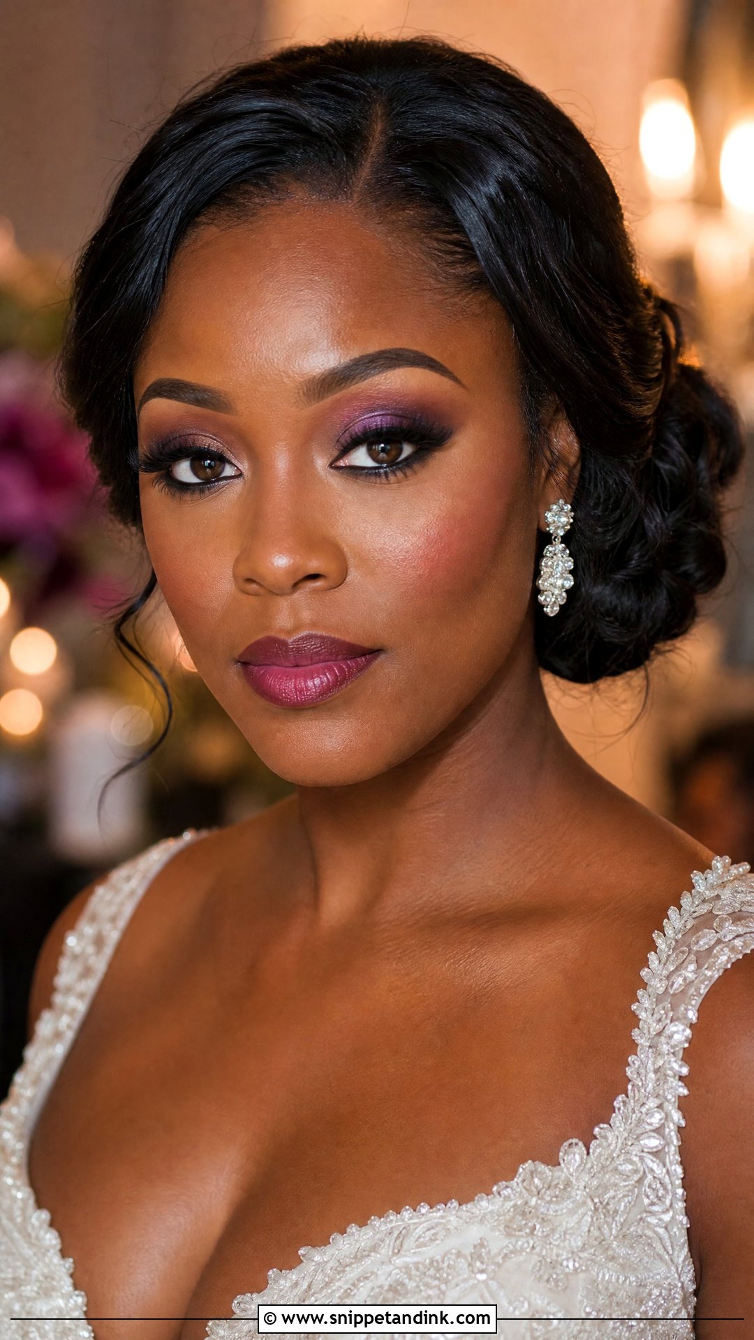 Deep Plum Bridal Makeup - Snippet and Ink - 20 Sultry Bridal Makeup Ideas