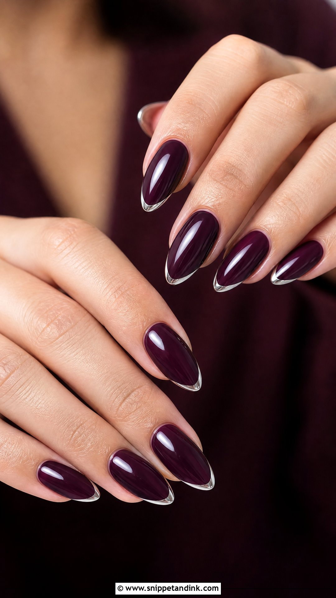 Deep Plum Winter Wedding Nails - Snippet and Ink - 25 Winter Wedding Nails