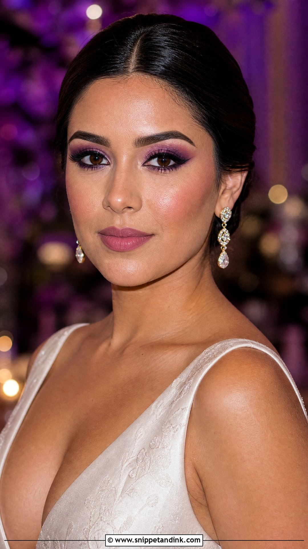 Deep Purple Bridal Makeup - Snippet and Ink - 20 Purple Wedding Makeup the Bride Ideas