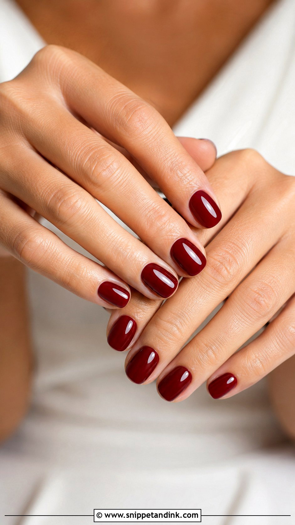 Deep Red Bridal Nails - Snippet and Ink - 20 Bridal Nail Color Ideas