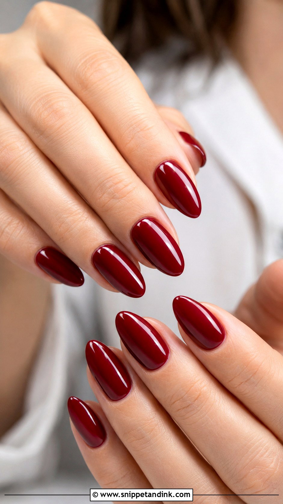 Deep Red Wedding Nails - Snippet and Ink - 20 Classy Red Wedding Nail Art Designs