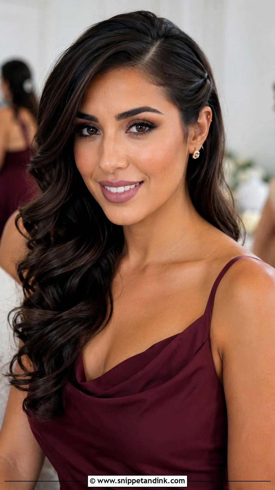 Deep Side Part Bridesmaid Hair - Snippet and Ink - 30 Wedding Bridesmaid Hair Ideas