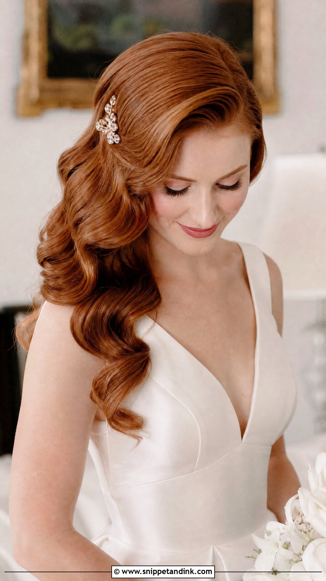 Deep Side Part Hollywood Waves - Snippet and Ink - 20 Hollywood Waves Wedding Hair