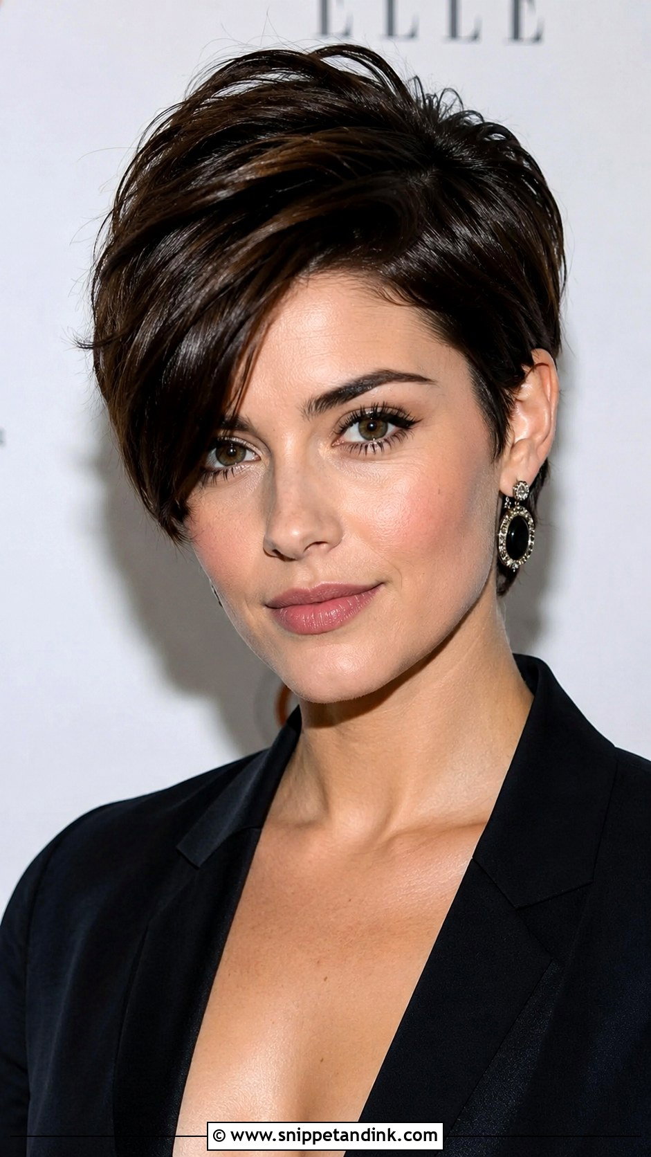 Deep Side Part Pixie - Snippet and Ink - 20 Engagement Hairstyles Short Hair