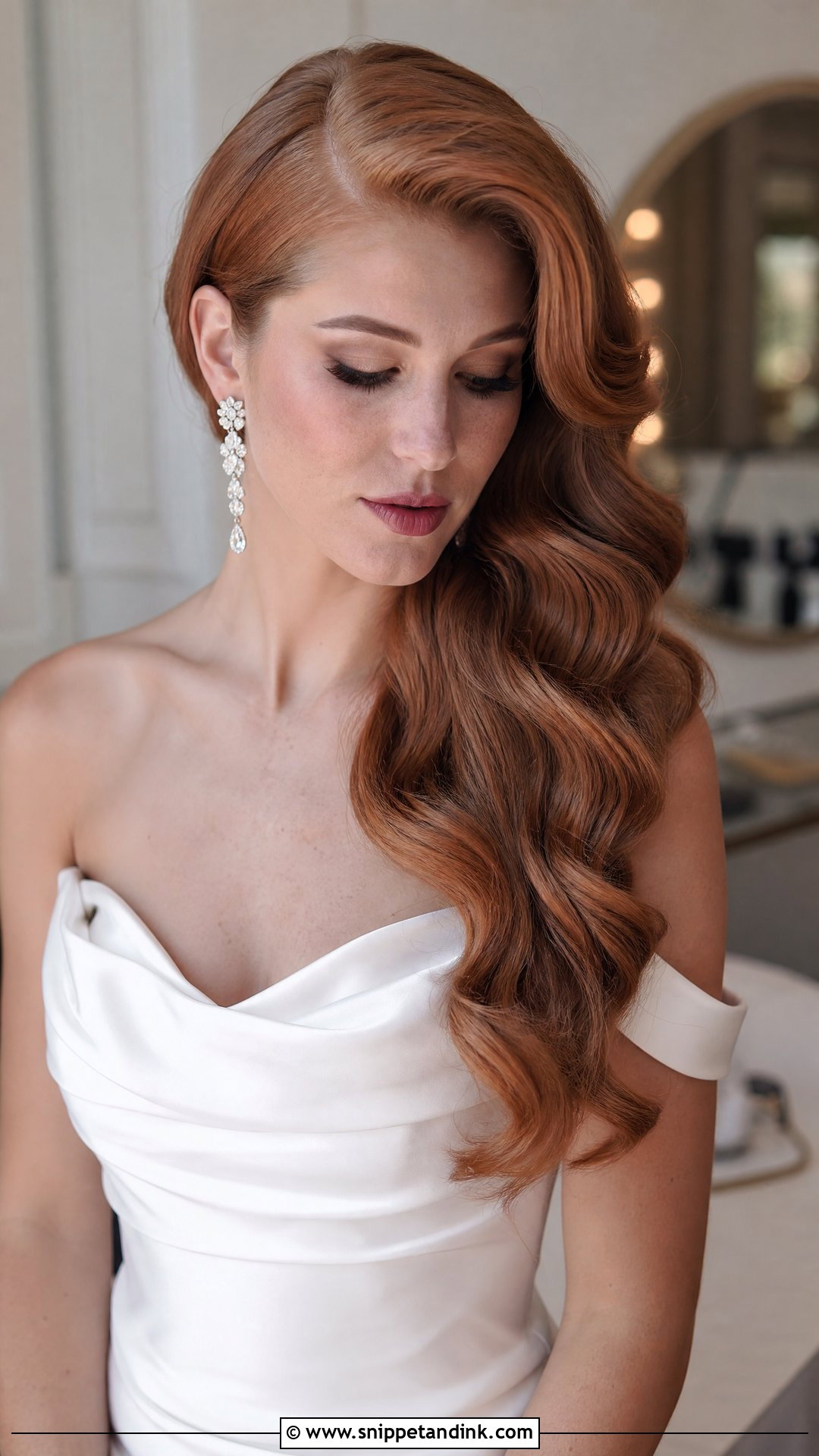 Deep Side Part With Waves for Wedding - Snippet and Ink - 25 Front Hairstyle for Wedding Ideas